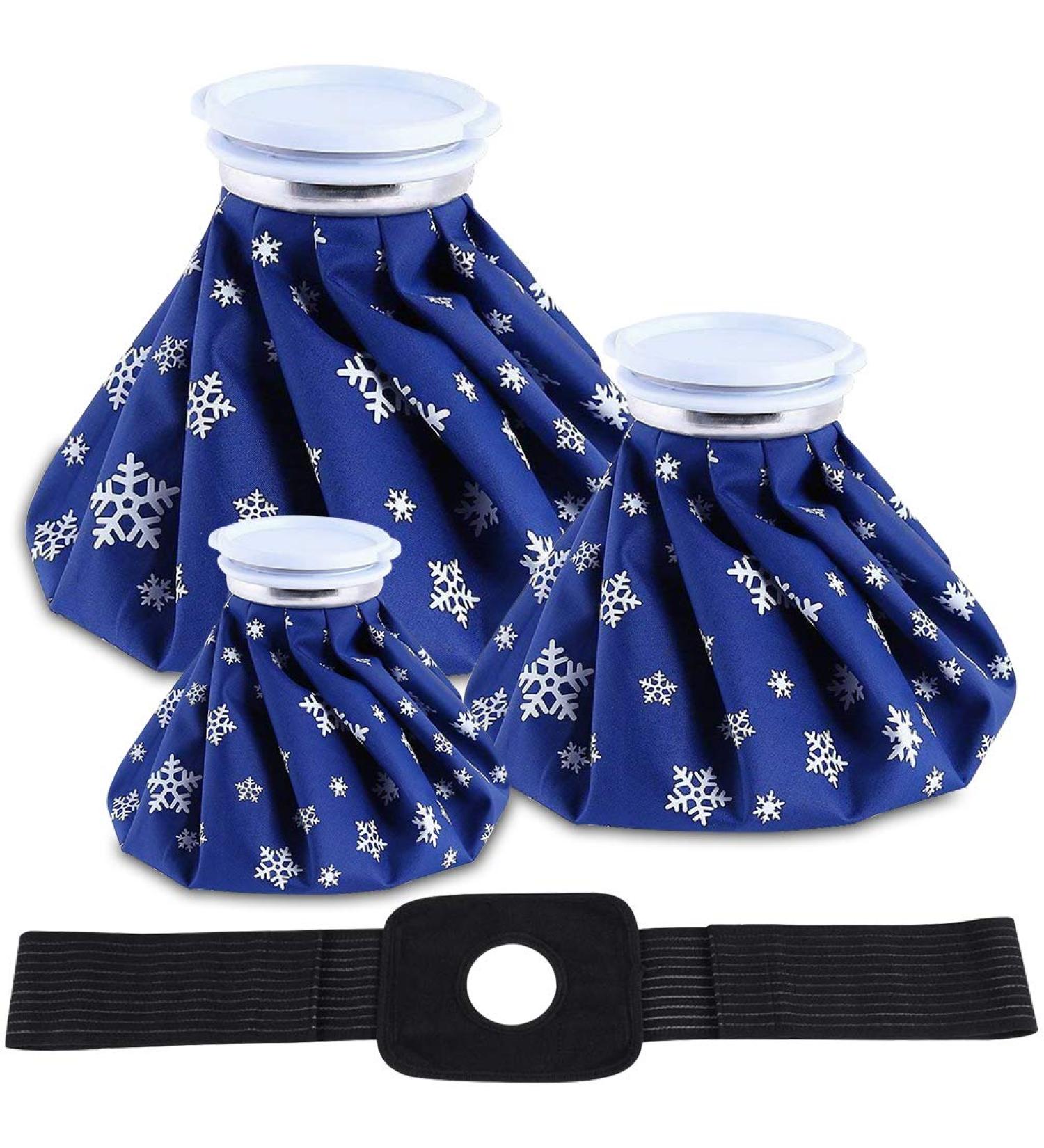 Reusable Ice Packs for Injuries - 4 Pack Gel Cold/Hot Water Pack for Pain Relief & Recovery Therapy - Buy Online on GoSupps.com