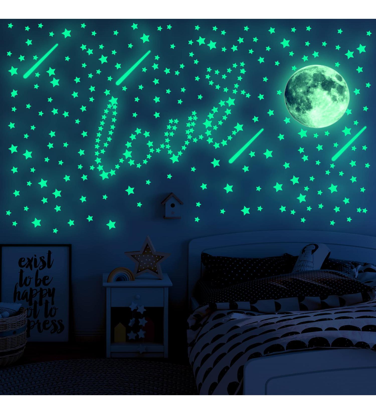 Ezigoo Glow in The Dark Stars Stickers - 476Pcs Luminous Decals for Kids Bedroom - Adhesive DIY Wall Stickers for Nursery Room - Ceiling Glow in The Dark Stickers for Baby Toddler Children - Buy Online on GoSupps.com