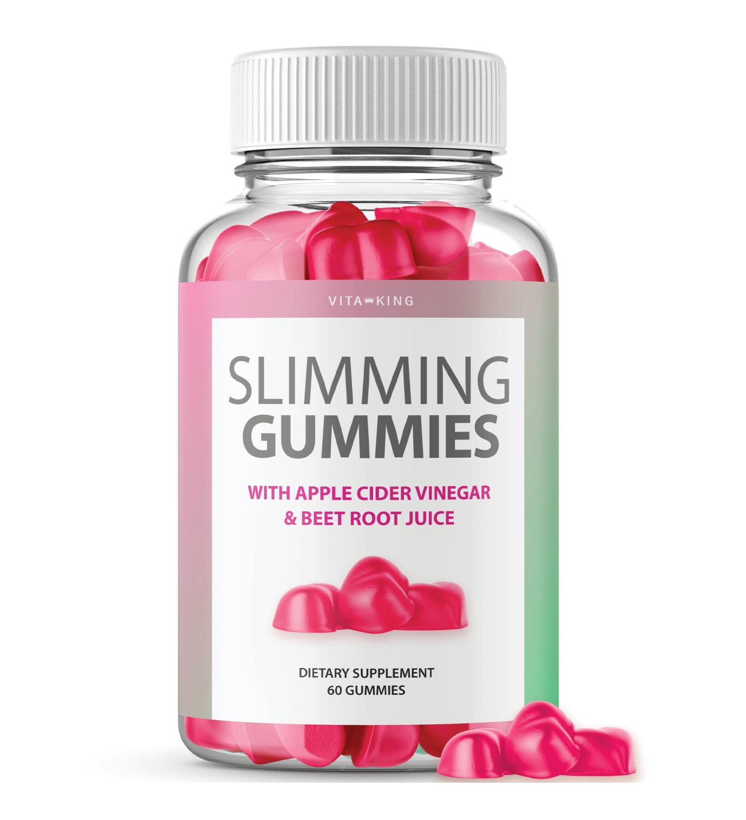 Apple Cider Vinegar Slimming Gummies - Gut Health & Tummy Cleanse with Beet Root Pomegranate - 60 Gummies - Buy Online on GoSupps.com