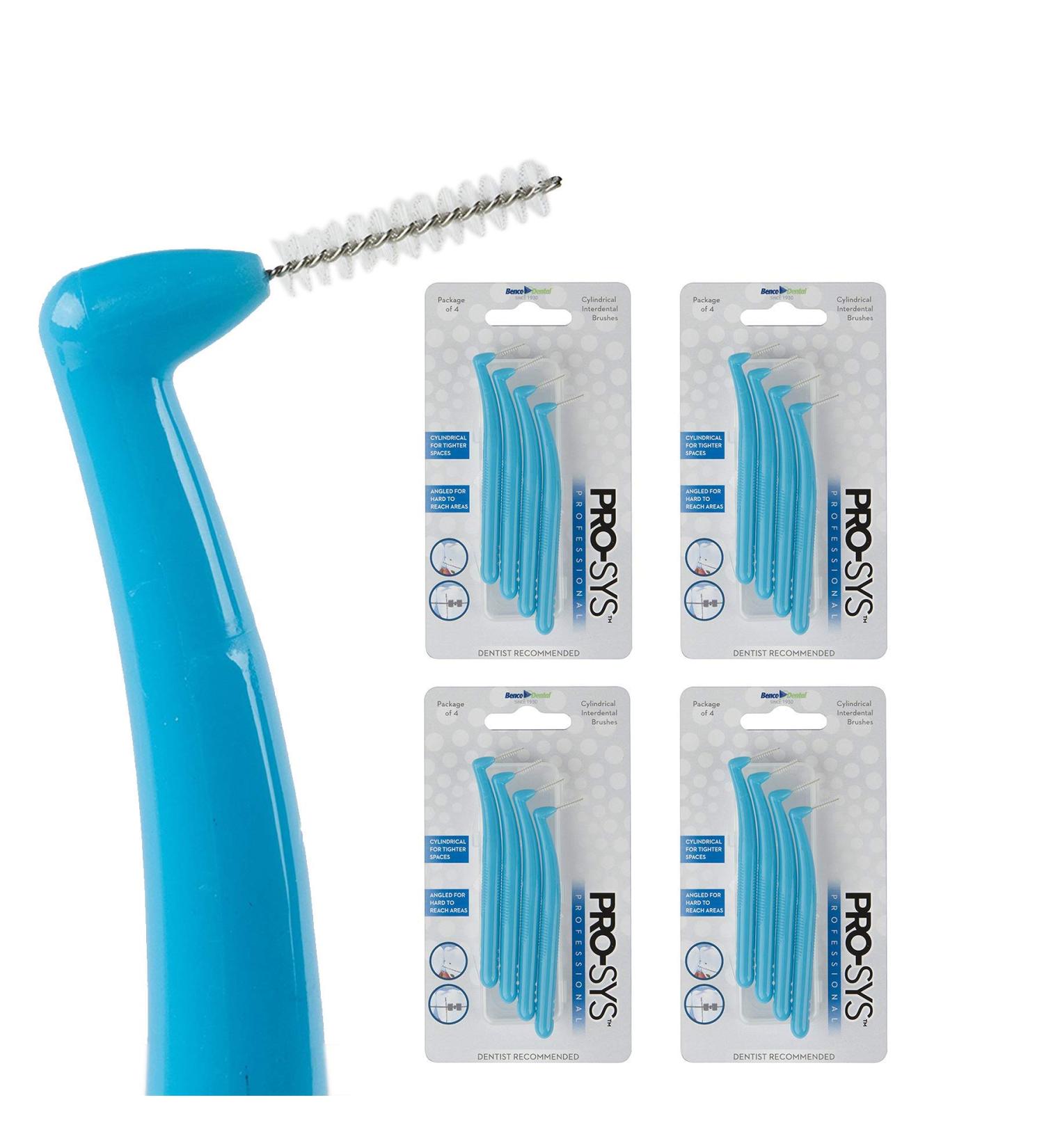 PRO-SYS Interdental Brush Narrow Spaces Proxy Brush - 16 Brushes | Dupont Bristles | 17 Piece Set - Buy Online on GoSupps.com