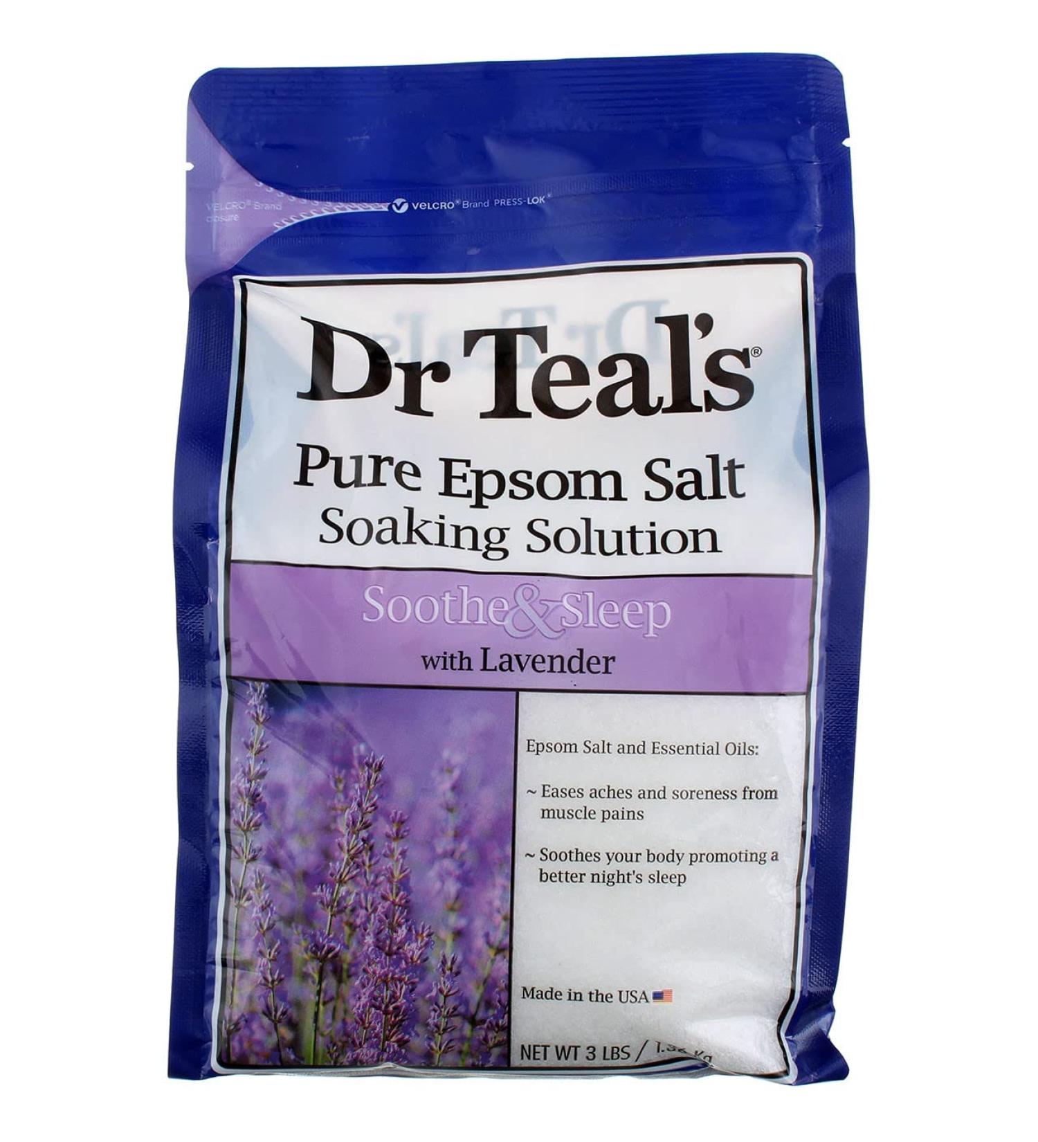 Dr Teal's Pure Epsom Salt Lavender - 3 Pack (9 lbs Total) - Buy Online on GoSupps.com
