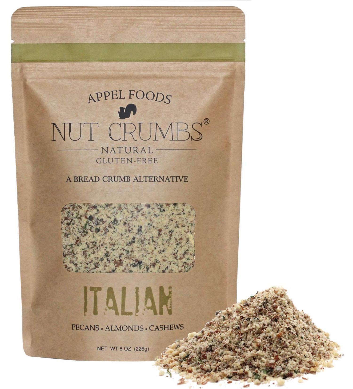 Appel Foods Nut Crumbs: Gluten-Free Bread Crumb Alternative - Low Carb, Low Sodium, Sugar-Free - Premium Raw Nuts (Italian) - Buy Online on GoSupps.com