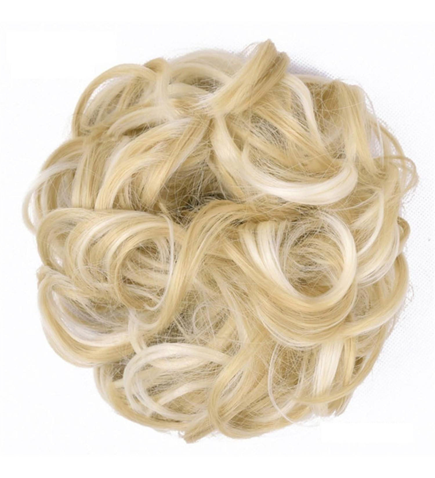 Hair Chignon 1pc Messy Bun Hair Slice Synthetic Curly Hair Bun Ponytail Hair Extensions Elastic Bungee Hair Ties for Daily Wear Messy Bun Hair Piece (Color : 9H19) - Buy Online on GoSupps.com