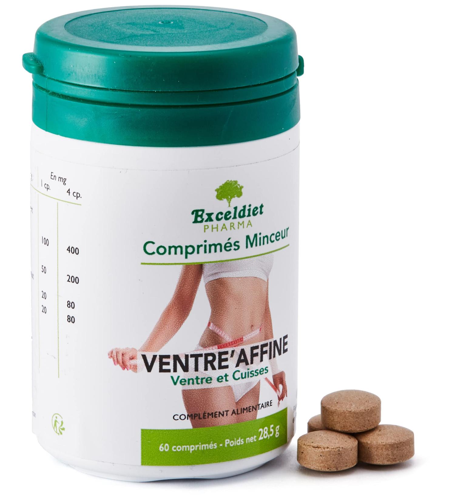 Powerful Flat Stomach | Digestive Comfort - Bloating - Fat Burner Hunger Suppressant | Green Tea Guarana Artichoke | 60 Vegan Tablets | Slim Belly | Made in France - Buy Online on GoSupps.com