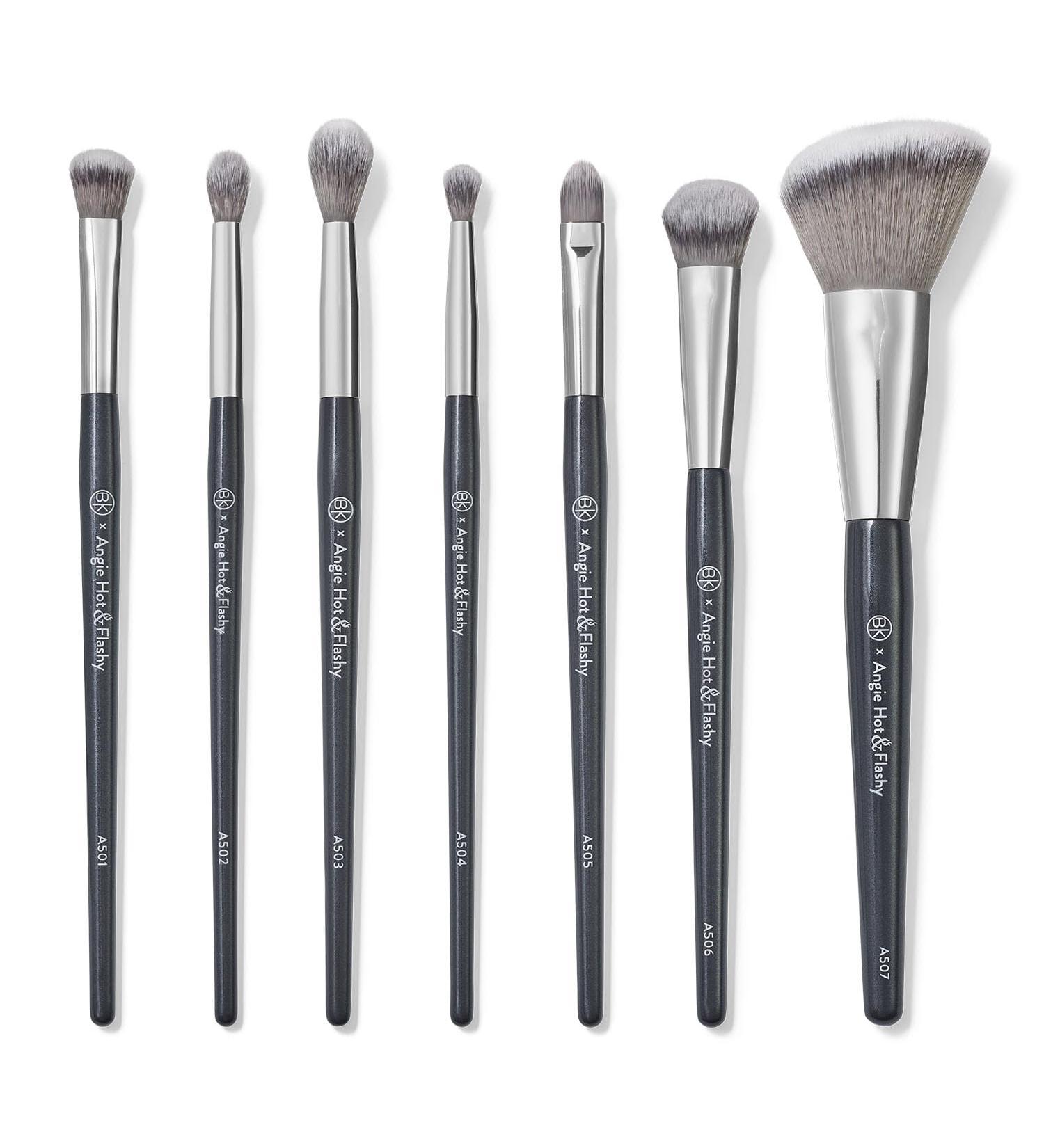 ANGIE HOT & FLASHY 7PC Brush Set | Best Foundation Concealer Bronzer Blush & Highlighter Makeup Brushes | International Shipping Available - Buy Online on GoSupps.com