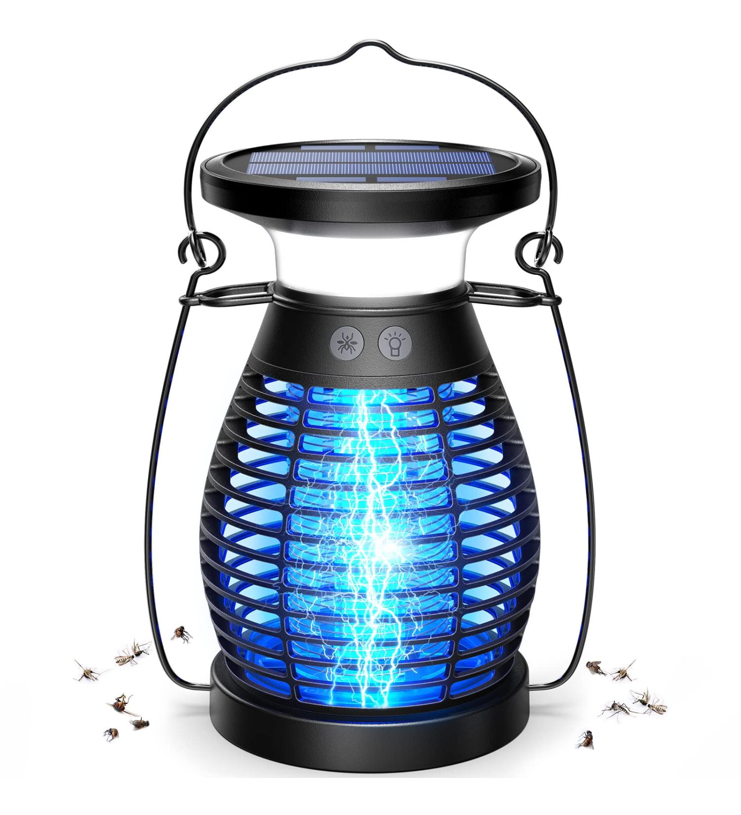 KOOSA Solar Bug Zapper - Cordless & Waterproof Mosquito Zapper with 4200V UV Light - 3-in-1 Fly Zapper for Outdoor Use - Effective Up to 2100 Sq Ft - Buy Online on GoSupps.com