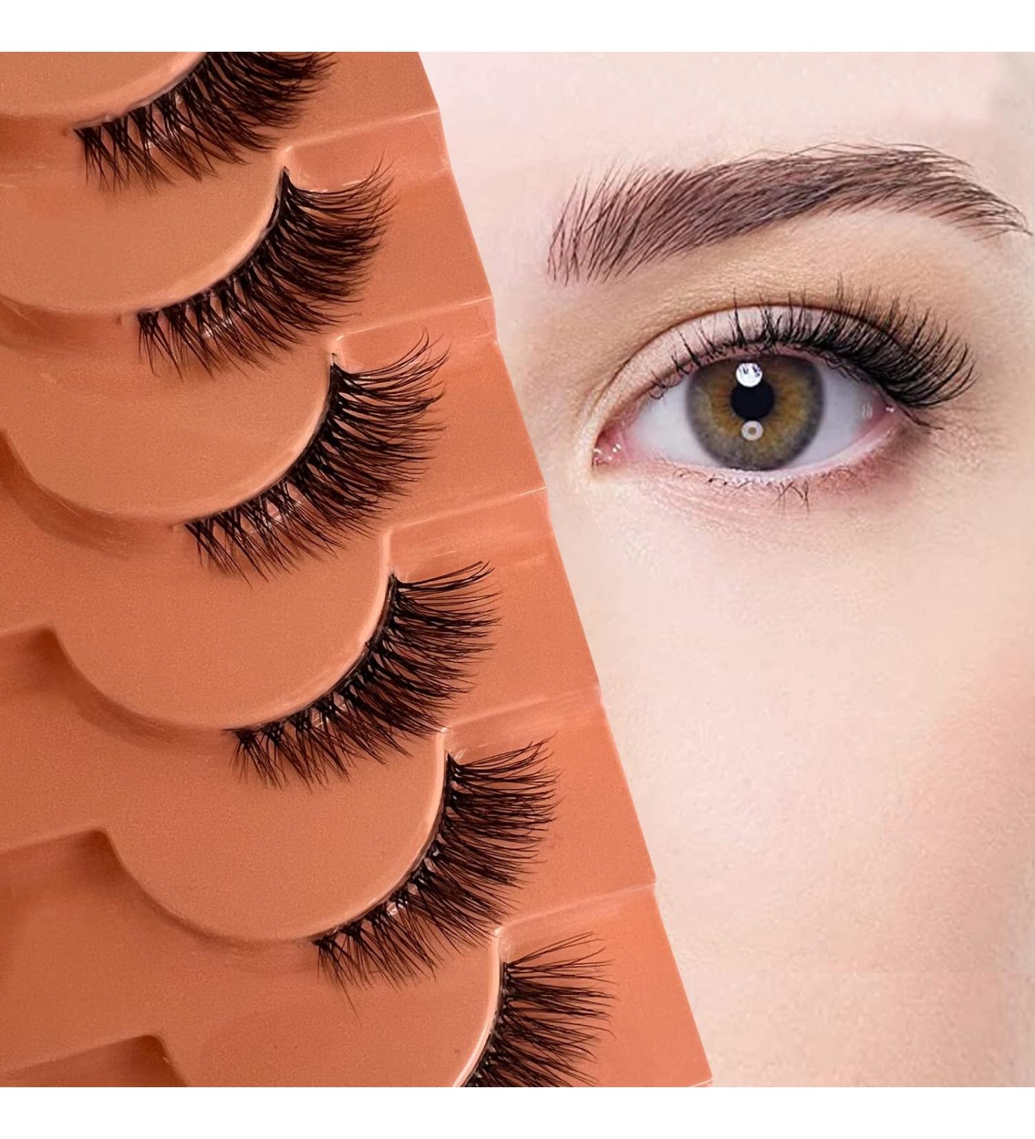 TIMELABS 3D Fluffy False Half Lashes | Natural Wispy Cat Eye Style | 10MM Short Soft Faux Mink | 10 Pairs - Buy Online on GoSupps.com