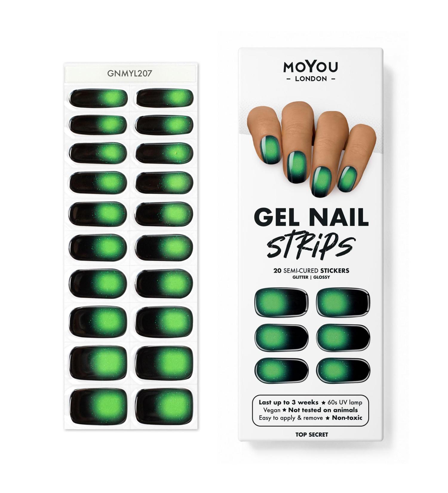 MOYOU LONDON Semi Cured Gel Nail Strips - Salon-Quality Manicure at Home | Buy 3, Get 1 Free UV Lamp Included - Buy Online on GoSupps.com
