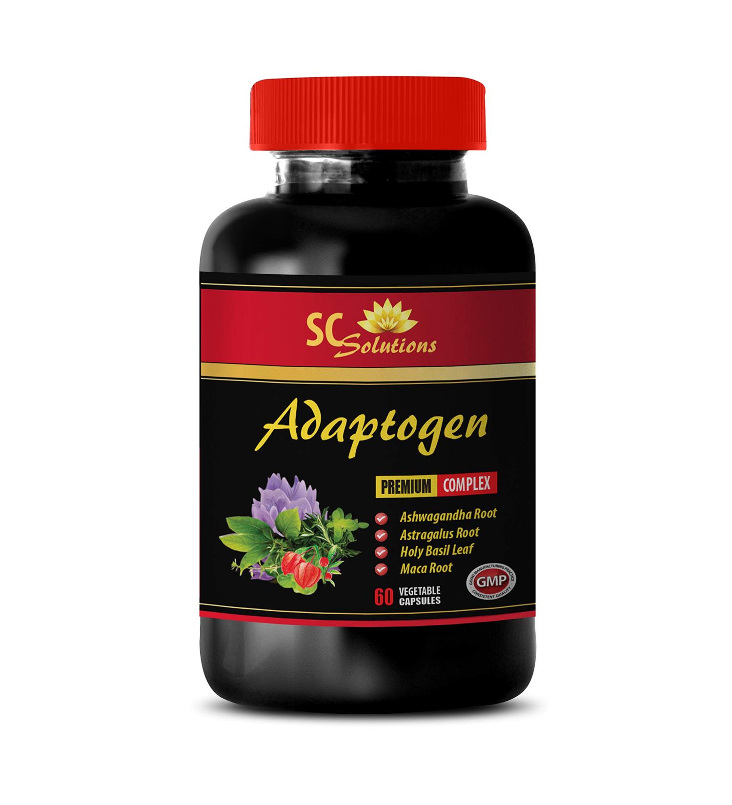 ADAPTOGEN SUPPLEMENT - Panax ginseng Astragalus Root Holy Basil Leaf Rhodiola rosea Eleutherococcus senticosus Schisandra Fruit Amla Fruit Maca Root Adaptogen blend Stress support 1Bot - Buy Online on GoSupps.com