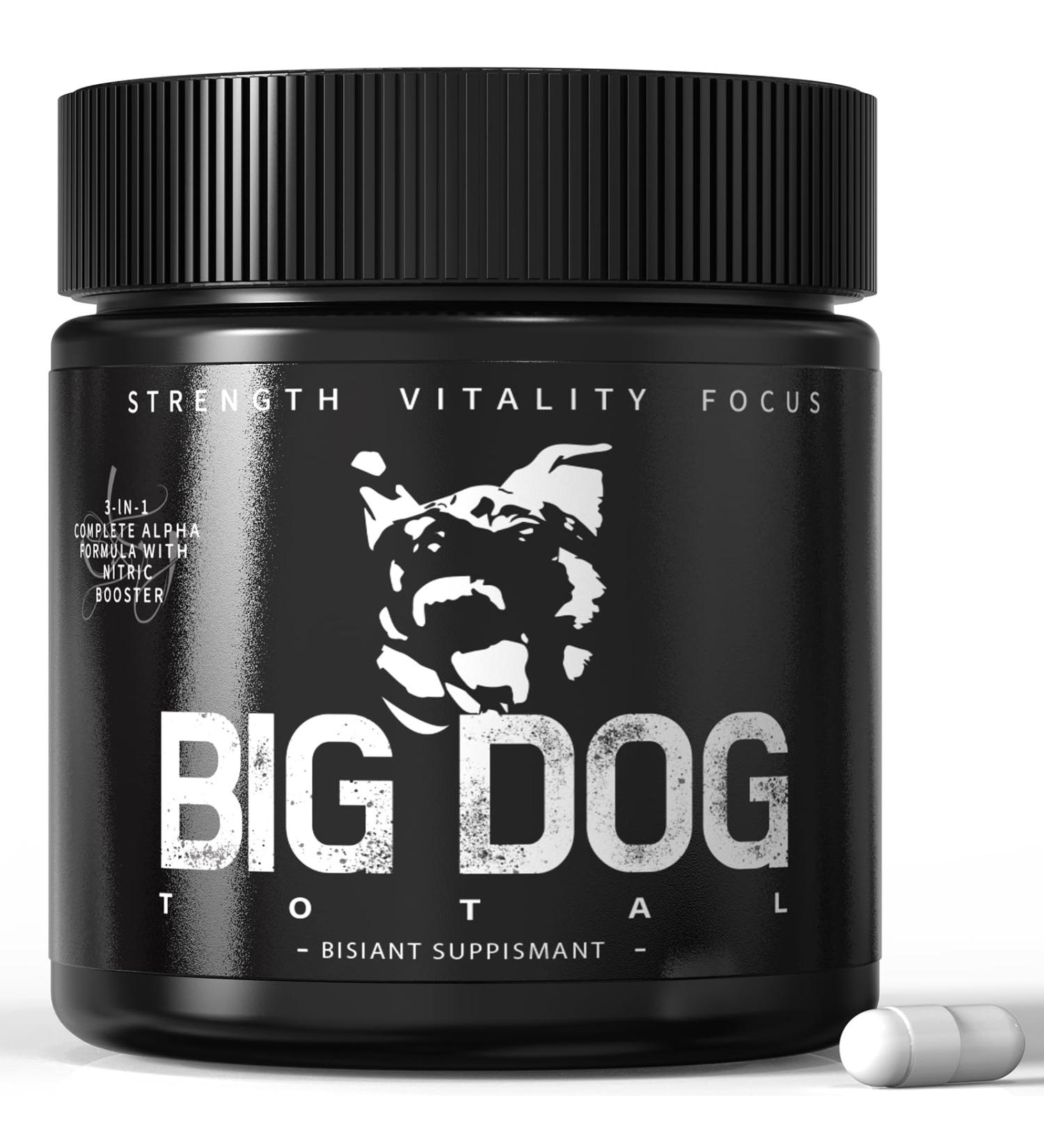 Big Dog Total Male 3-in-1 Total Alpha Blend Men s Must-Have Non-GMO - Natural Energy & Endurance Support 60 Count (Big Dog Total - 1Pcs) 60 Count (Pack of 1) - Buy Online on GoSupps.com