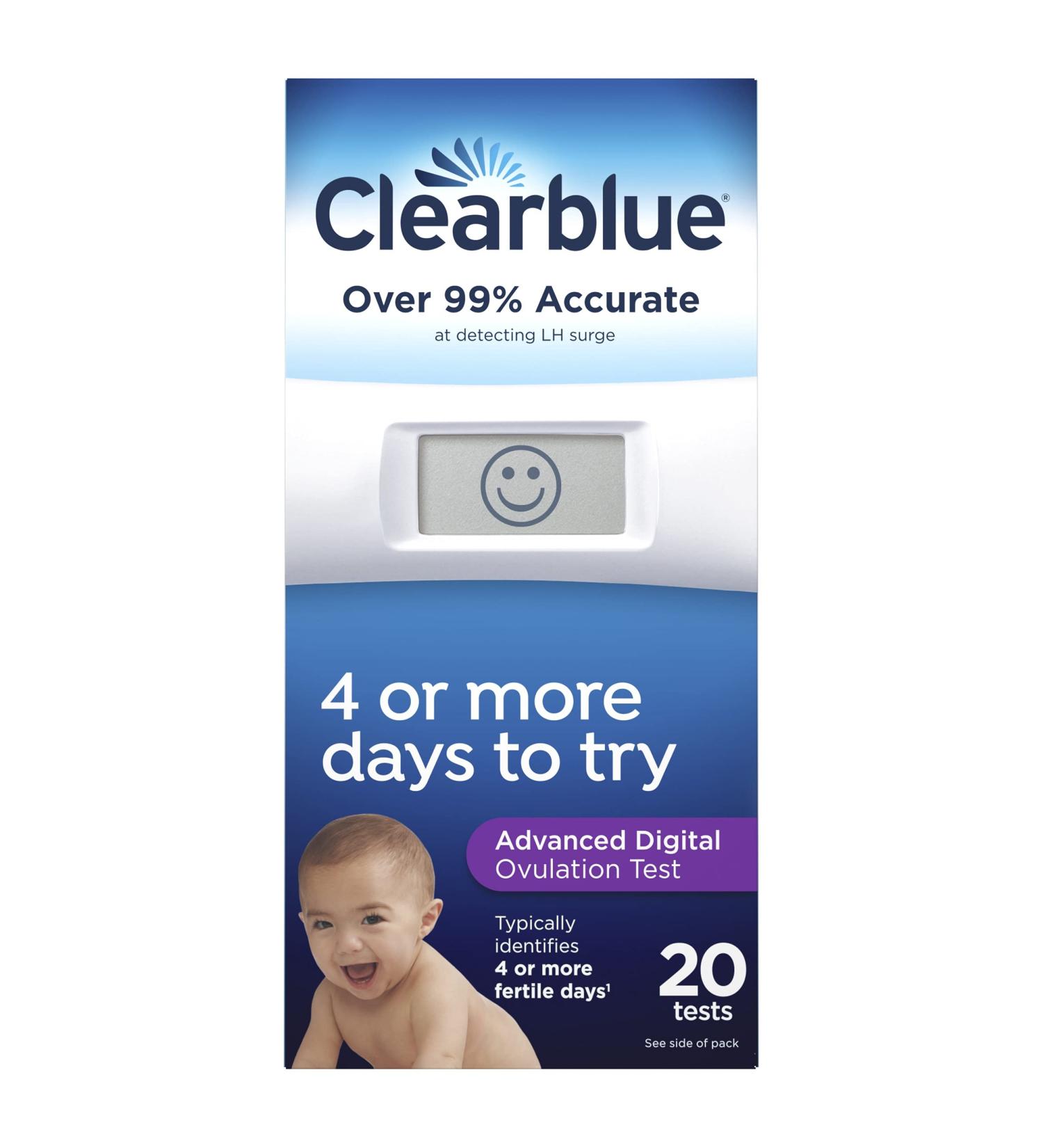 Clearblue Advanced Digital Ovulation Test Predictor Kit - 20 Tests with Digital Results - Buy Online on GoSupps.com