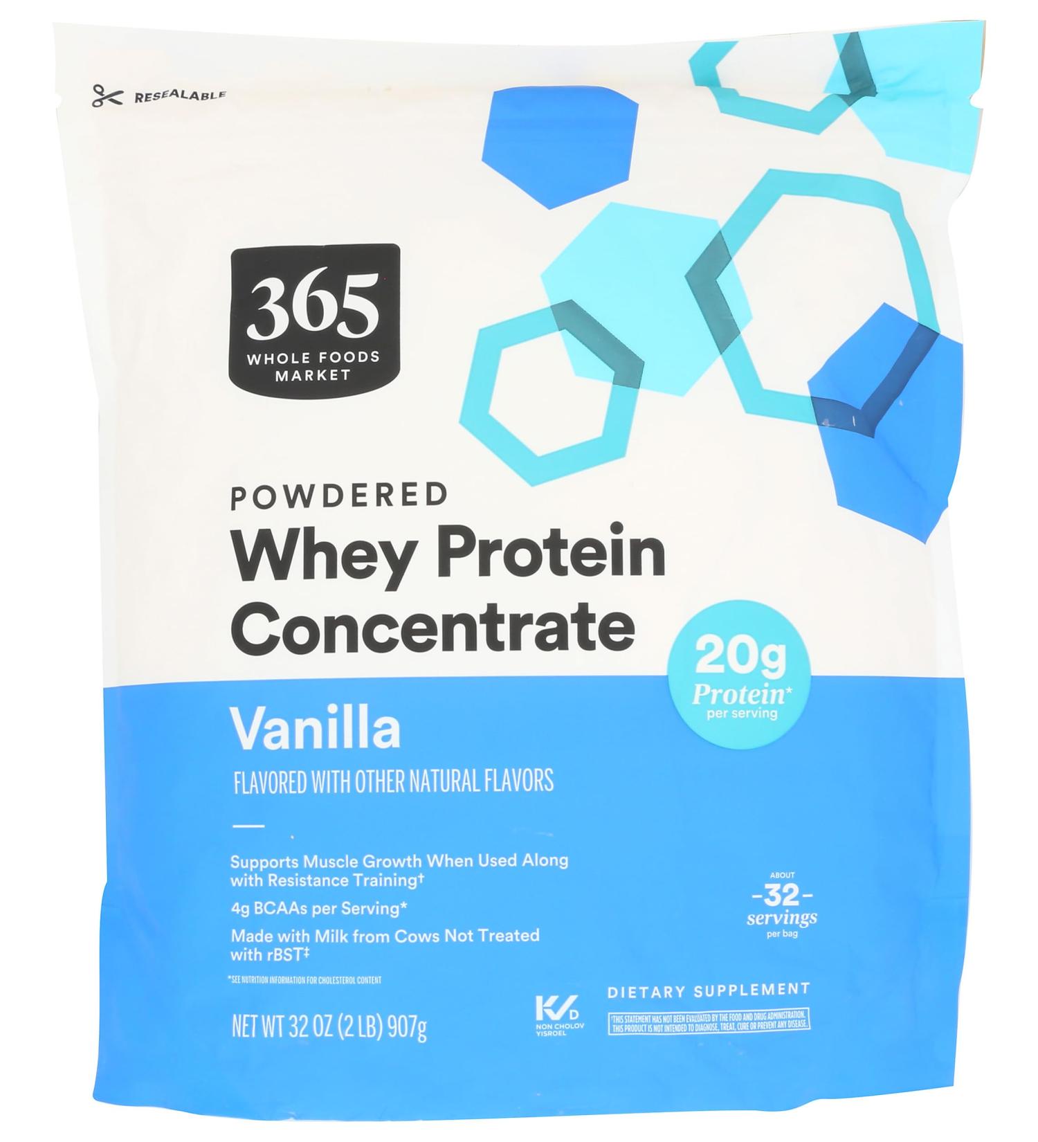 365 by Whole Foods Market Vanilla Whey Concentrate Protein Powder 32 OZ - Buy Online on GoSupps.com