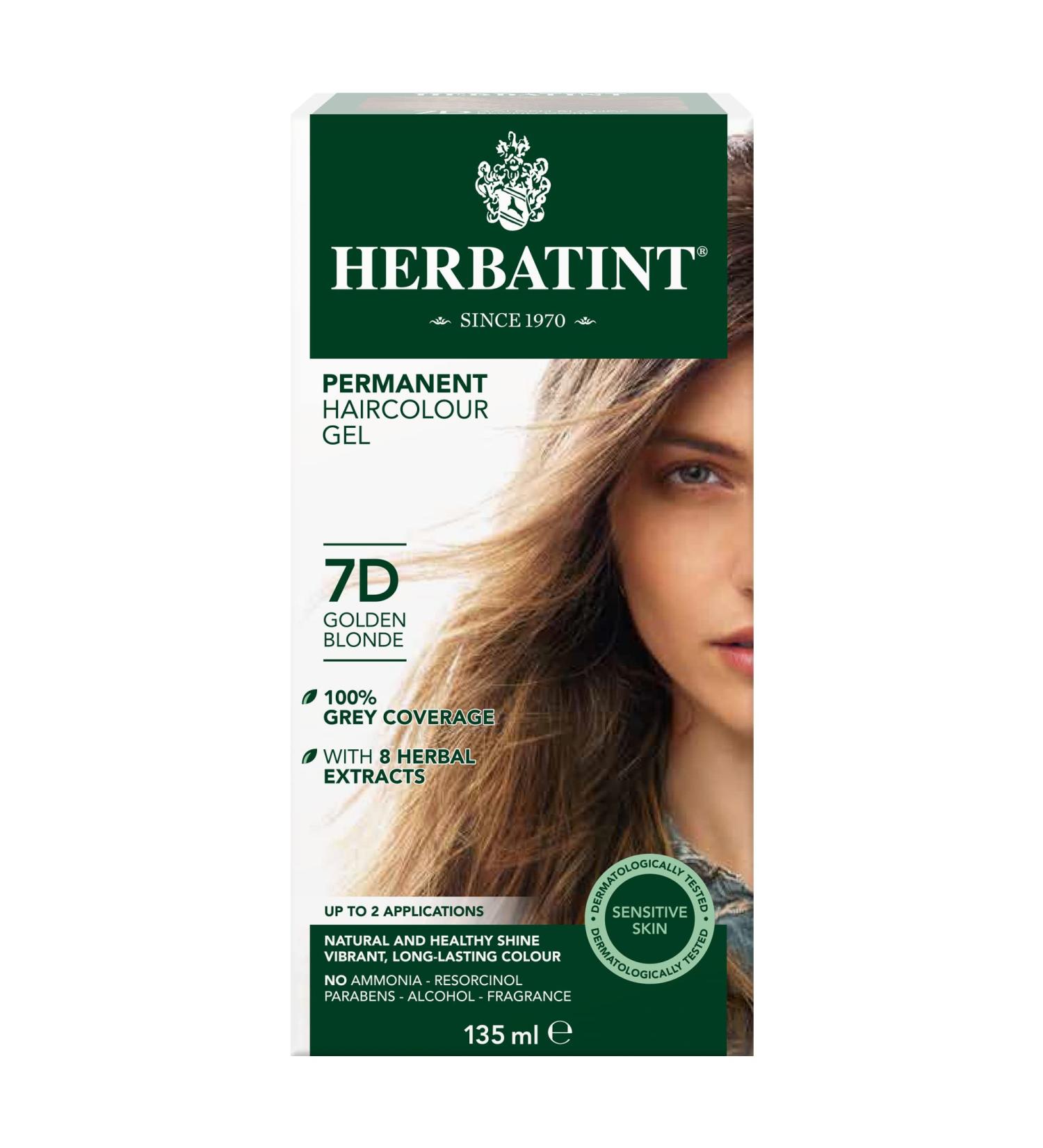 HERBATINT 7D Golden Blonde Permanent Hair Colour | 4 OZ | Eco-Friendly & Natural Hair Dye for All Hair Types - Fast International Shipping - Buy Online on GoSupps.com