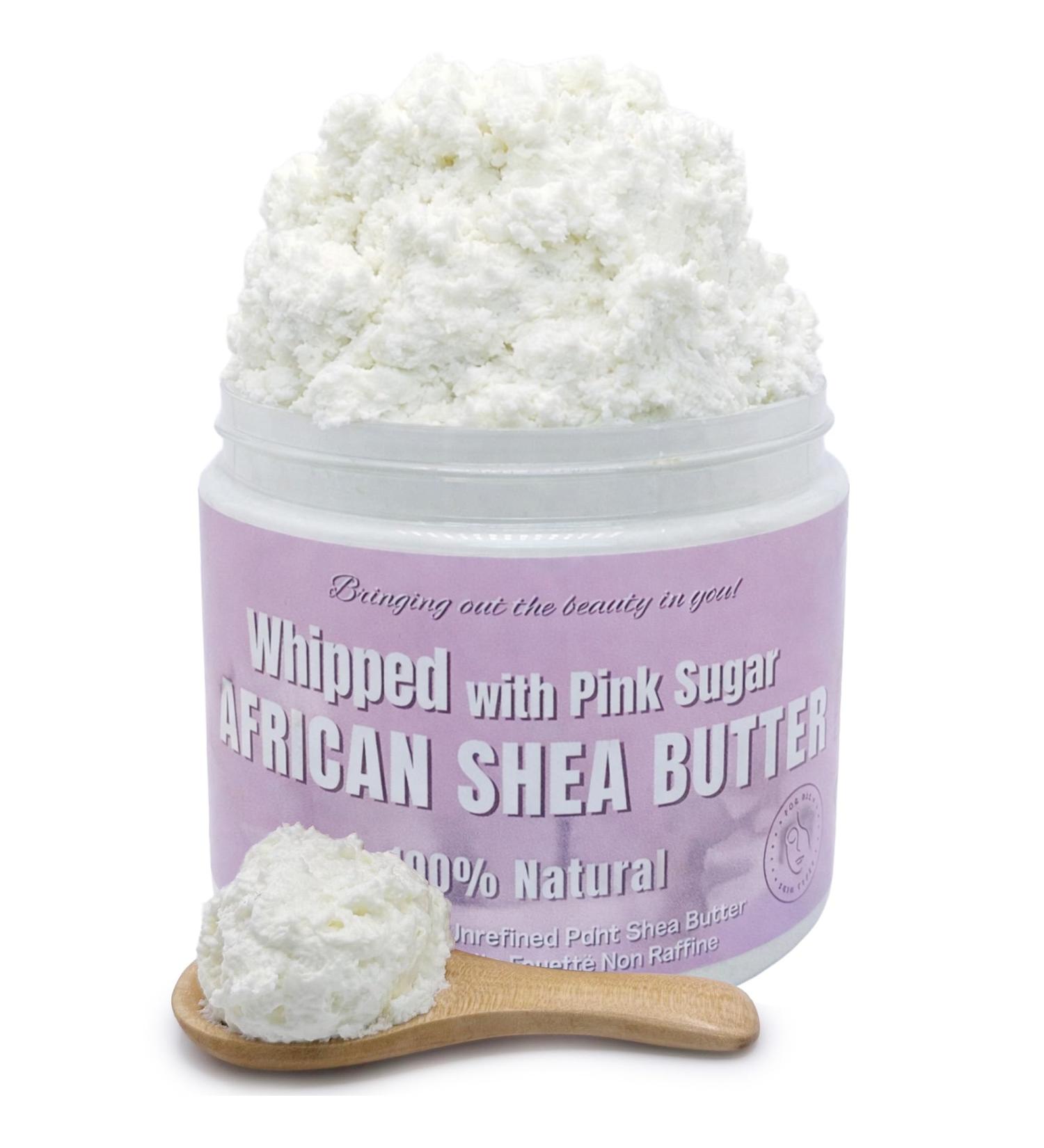 RA COSMETICS Whipped African Shea Butter with Pink Sugar 100% Whipped Shea Body Butter from Ghana 12 Fl Oz (Pack of 1) - Buy Online on GoSupps.com