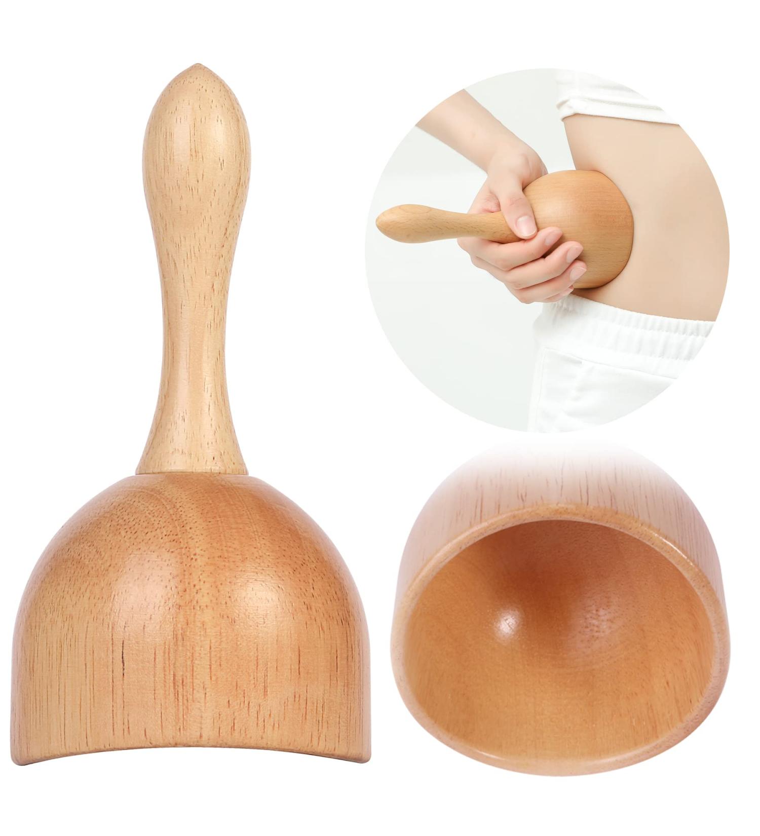 Wood Therapy Massage Tool for Body Sculpting and Pain Relief - Rubber Wood Cup - Buy Online on GoSupps.com