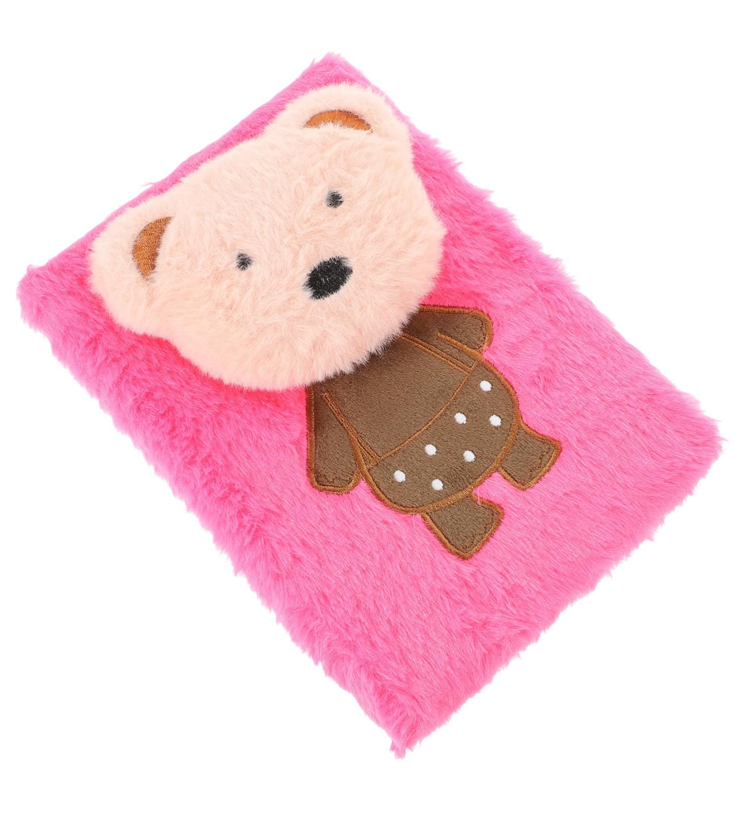 DOITOOL Note Book Notebook Fluffy Journal Book Plush Cover Journal Book Lovely Diary Book Note Accessory Multi-function Diary Book Cartoon Diary Book Note Supply Animal Gift Student Paper - Buy Online on GoSupps.com