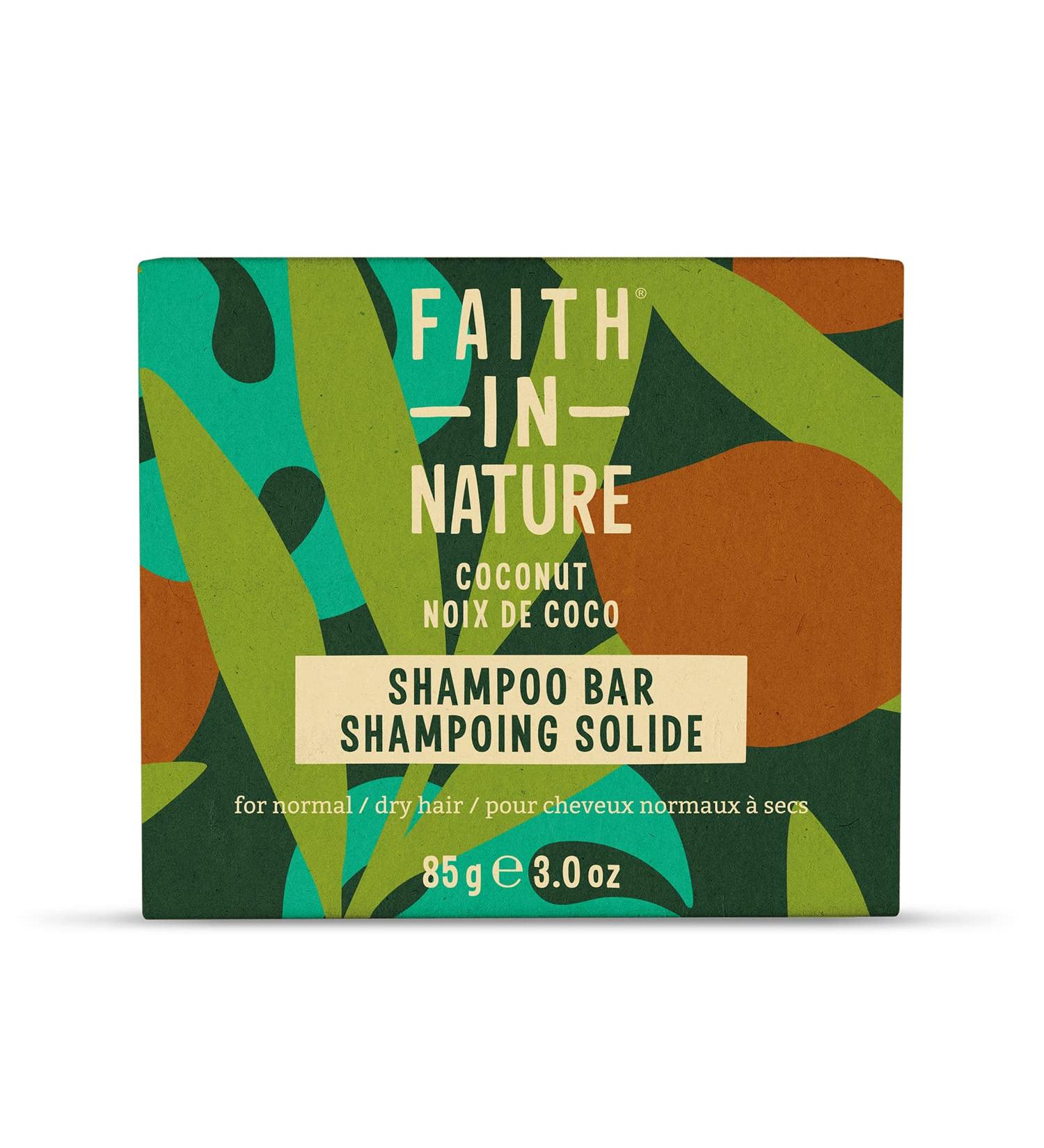 FAITH IN NATURE Faith in Nature Natural Solid Shampoo with Coconut and Shea Butter Moisturizing Vegan & Cruelty-Free Paraben & SLES Free for Normal to Dry Hair 85g