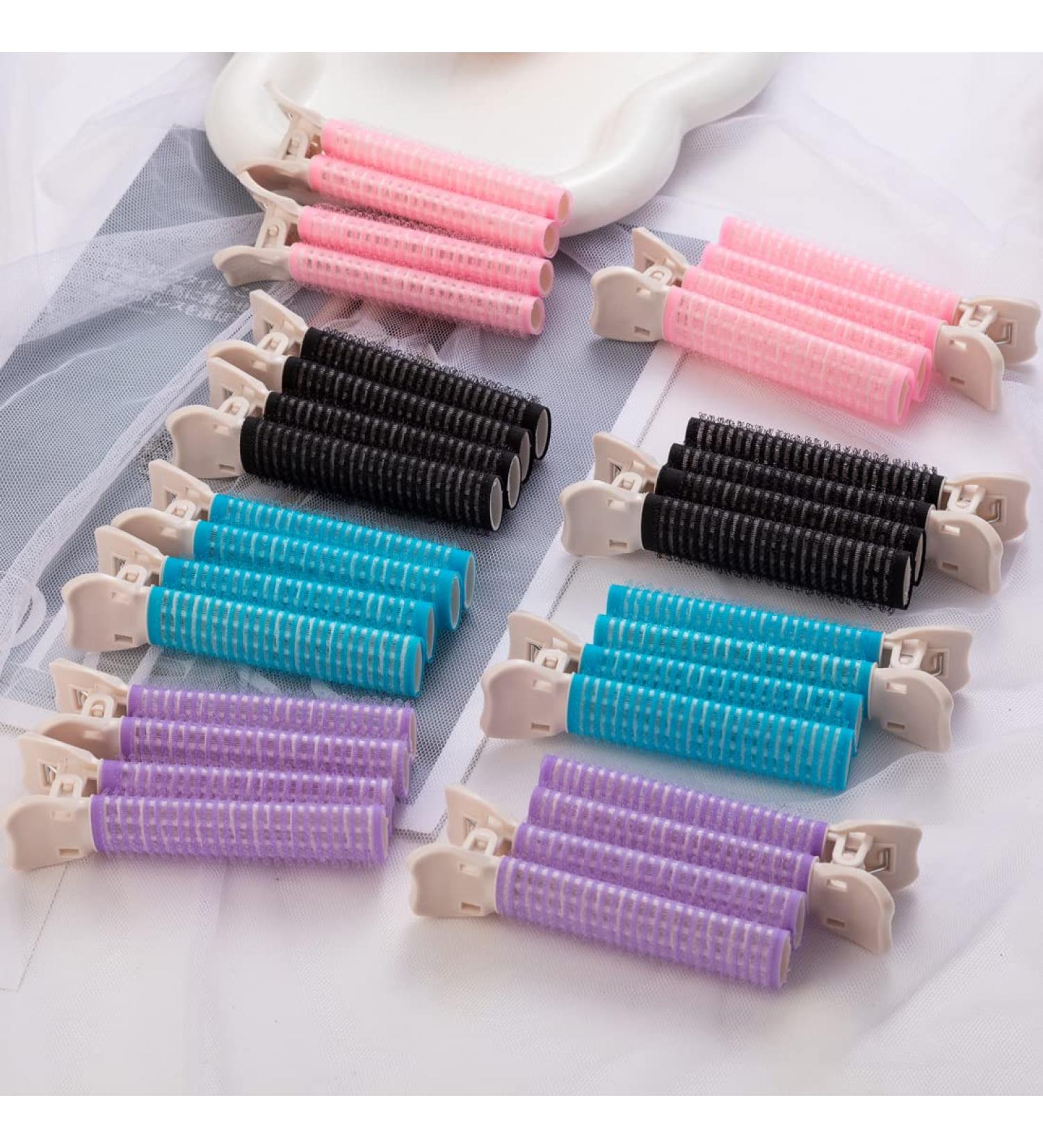 16 Pcs Hair Root Volume Clips for Women | Instant Hair Volumizing Rollers | Black Blue Pink Purple - Buy Online on GoSupps.com