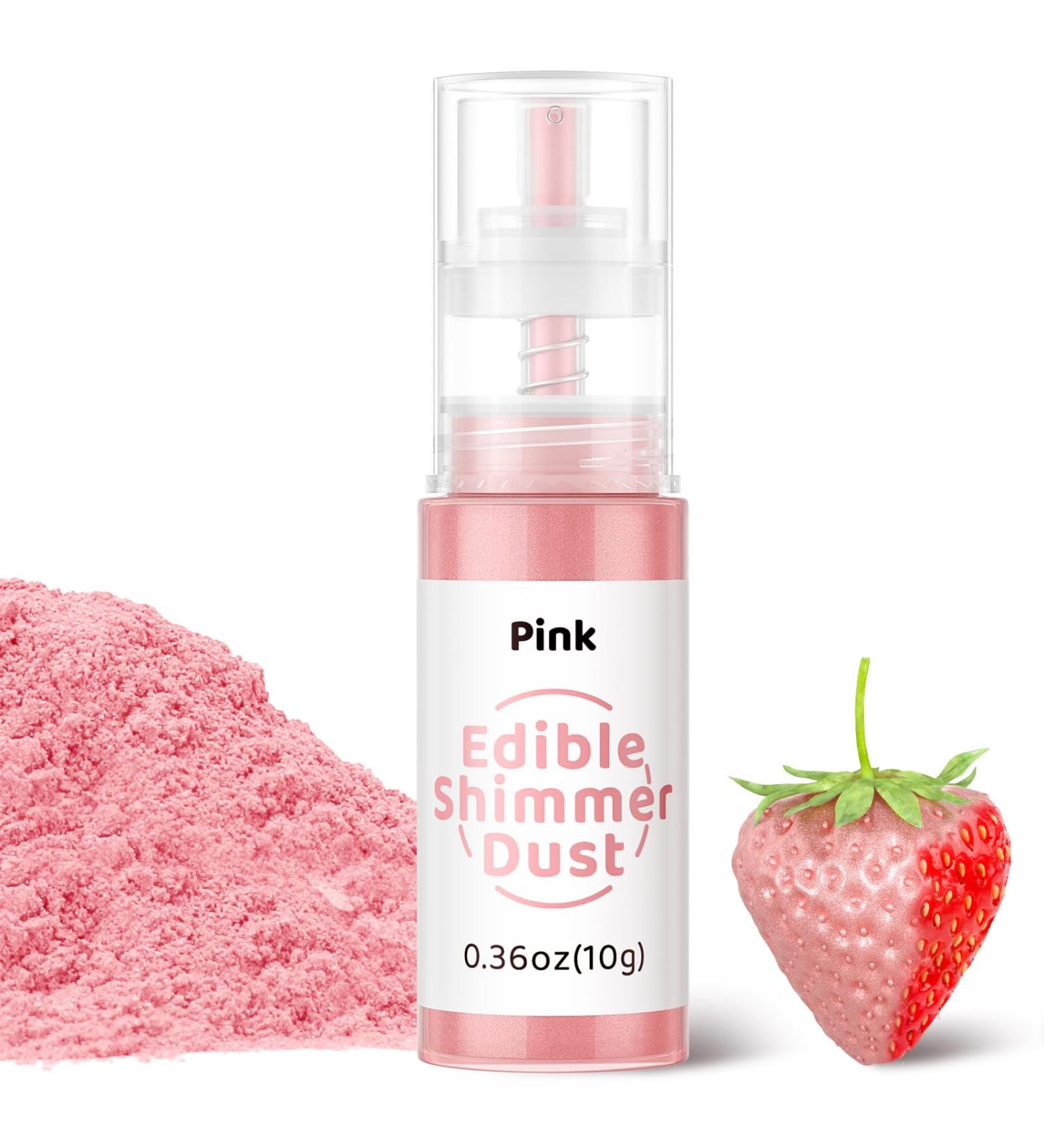 Buy Wwtop Edible Glitter 10g - Pink Glitter Powder for Drinks Cakes Cocktails & Fondant | Tasteless Glitter Spray & Food Coloring Dust - Buy Online on GoSupps.com