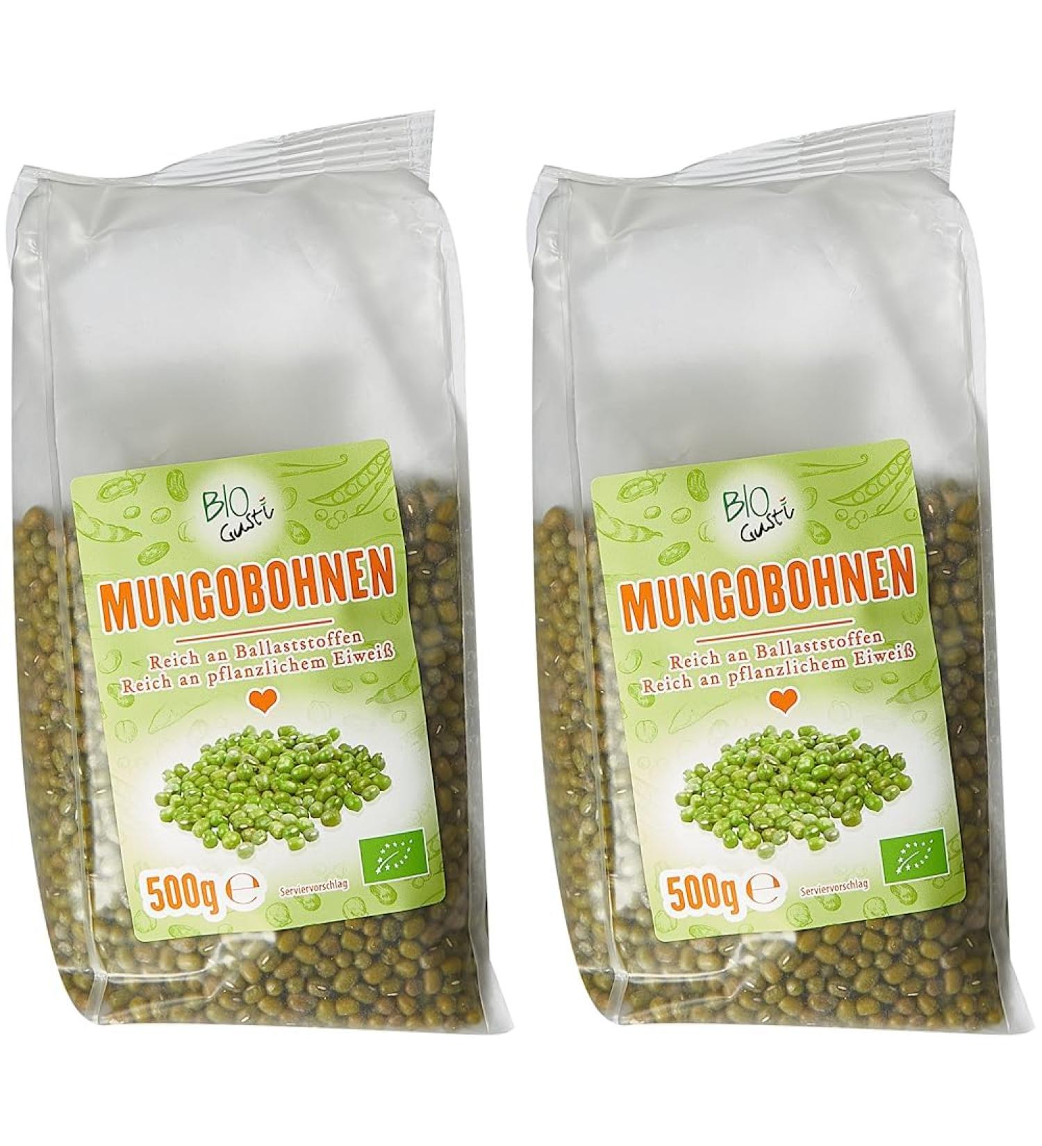 Biogust Organic Mung Beans - 500g Pack of 2 | Premium Quality & International Shipping - Buy Online on GoSupps.com
