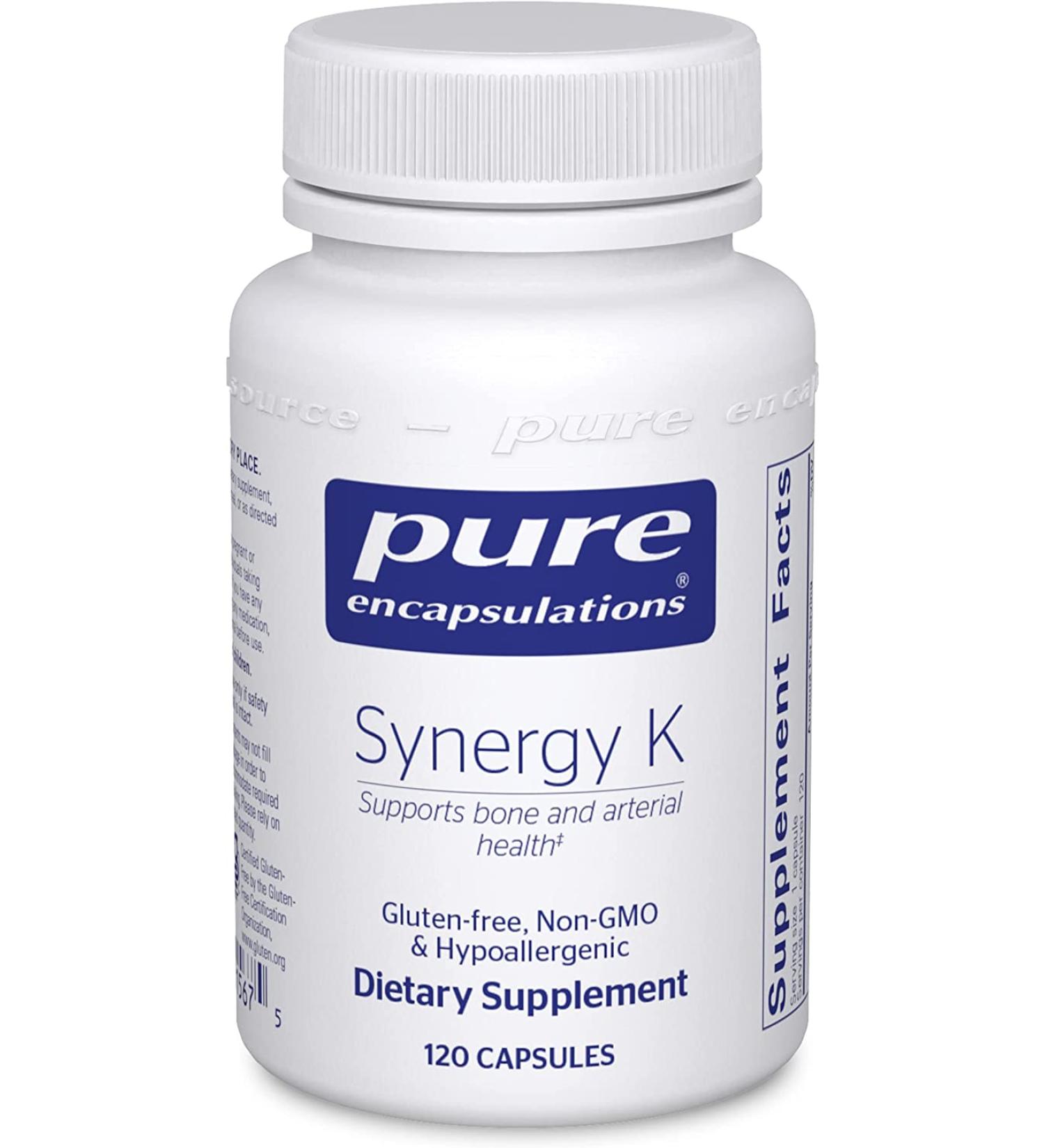 Pure Encapsulations Synergy K - Bone & Arterial Health Support - 120 Capsules - Buy Online on GoSupps.com