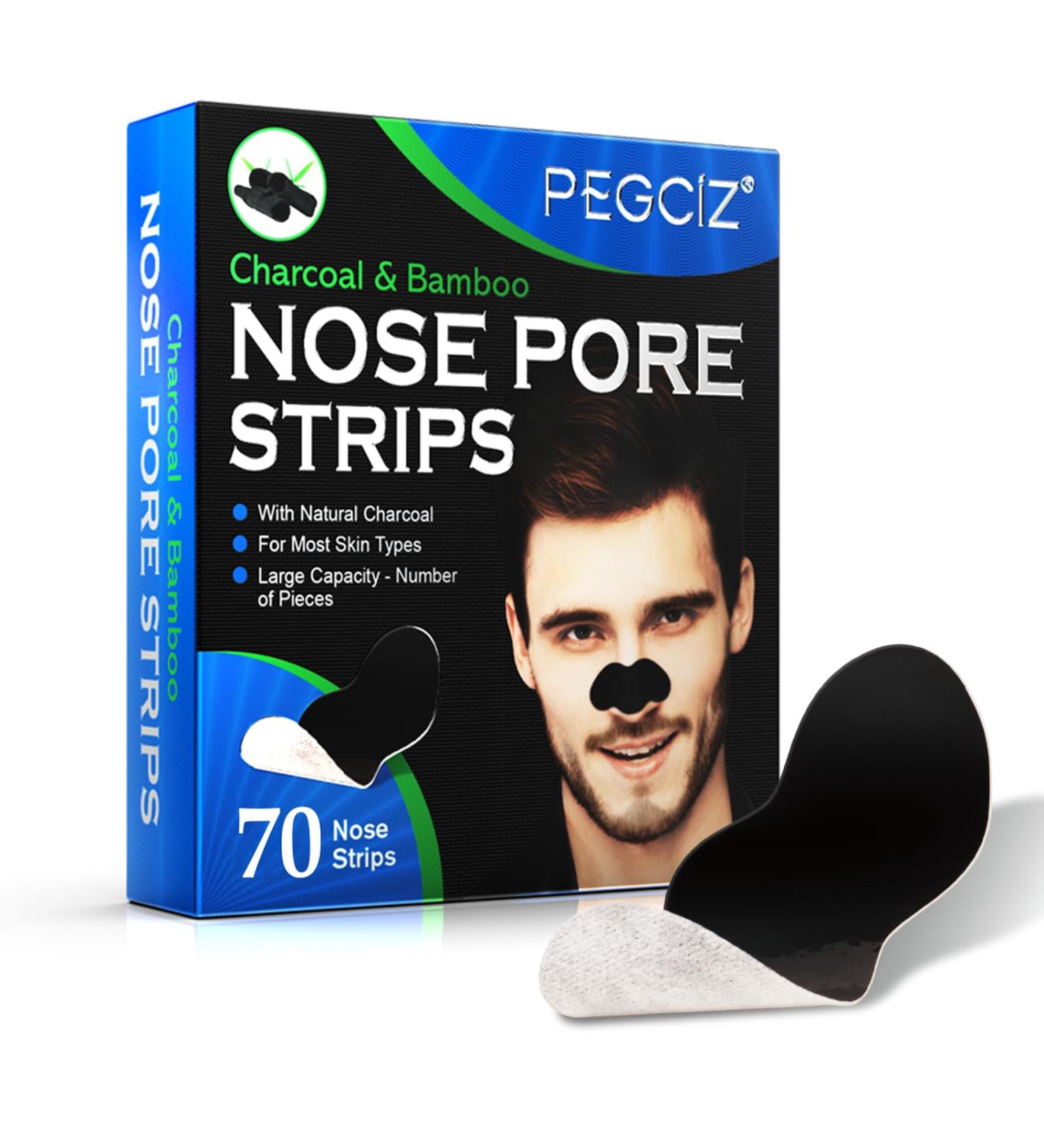Tiuedu Blackhead Pore Strips - 70PCS Charcoal Nose Strips for Deep Cleansing & Instant Blackhead Removal | Natural Pore Cleaner for Men - Buy Online on GoSupps.com