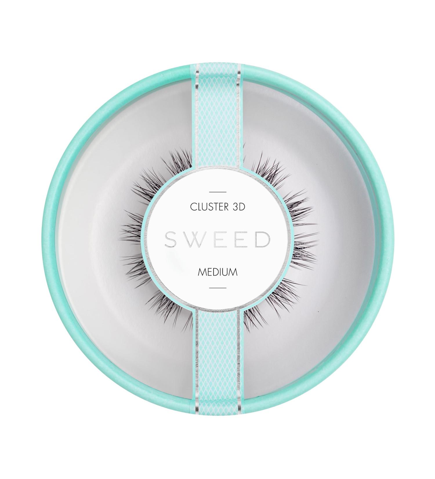 SWEED - 3D Cluster Duo False Eyelashes | Vegan Cruelty-Free Clean Beauty (Medium)