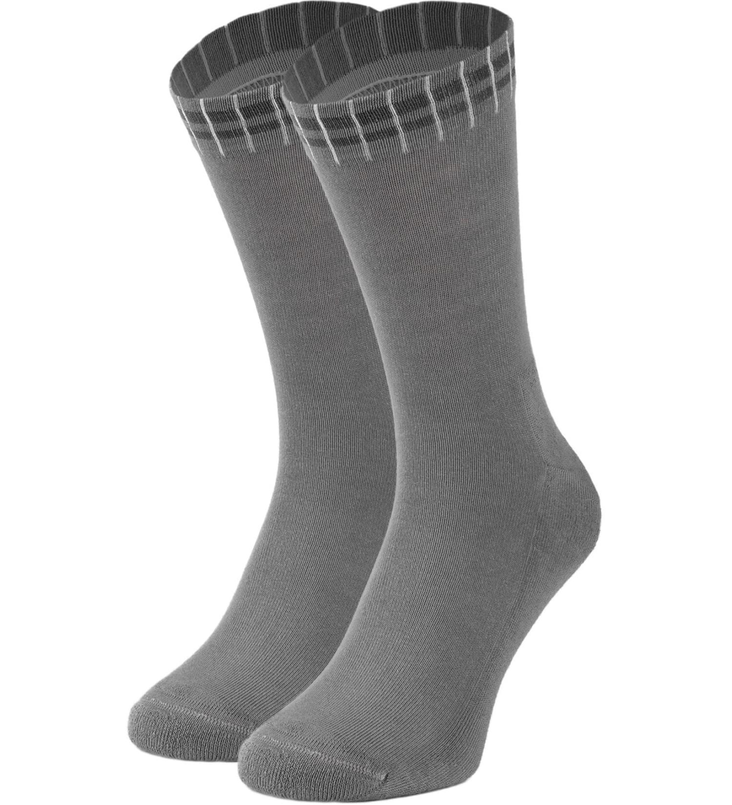 Meta Title: Men's Cotton Diabetic Cushioning Crew Socks - Light Grey (2 Pack) - Buy Online on GoSupps.com