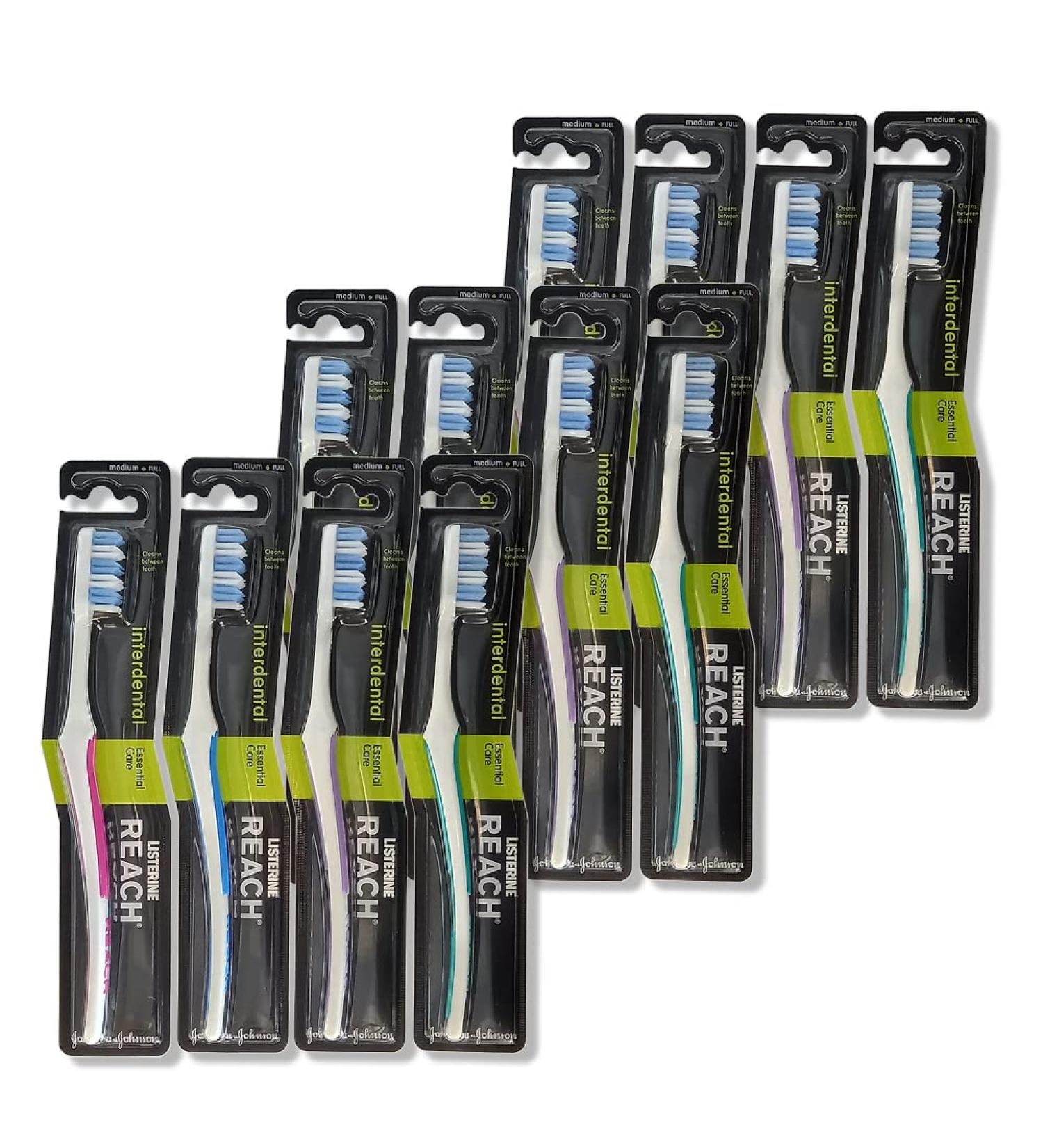 12 x Listerine Reach Interdental Care Firm Toothbrush