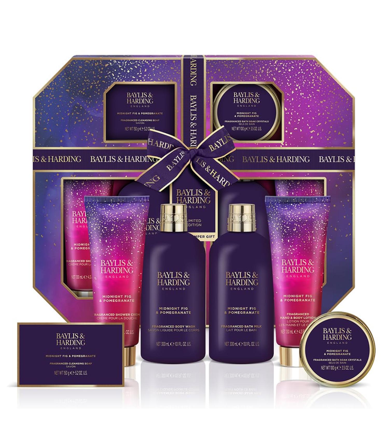 Baylis & Harding Midnight Fig & Pomegranate Bathing Gift Set - Vegan Friendly - Buy Online on GoSupps.com