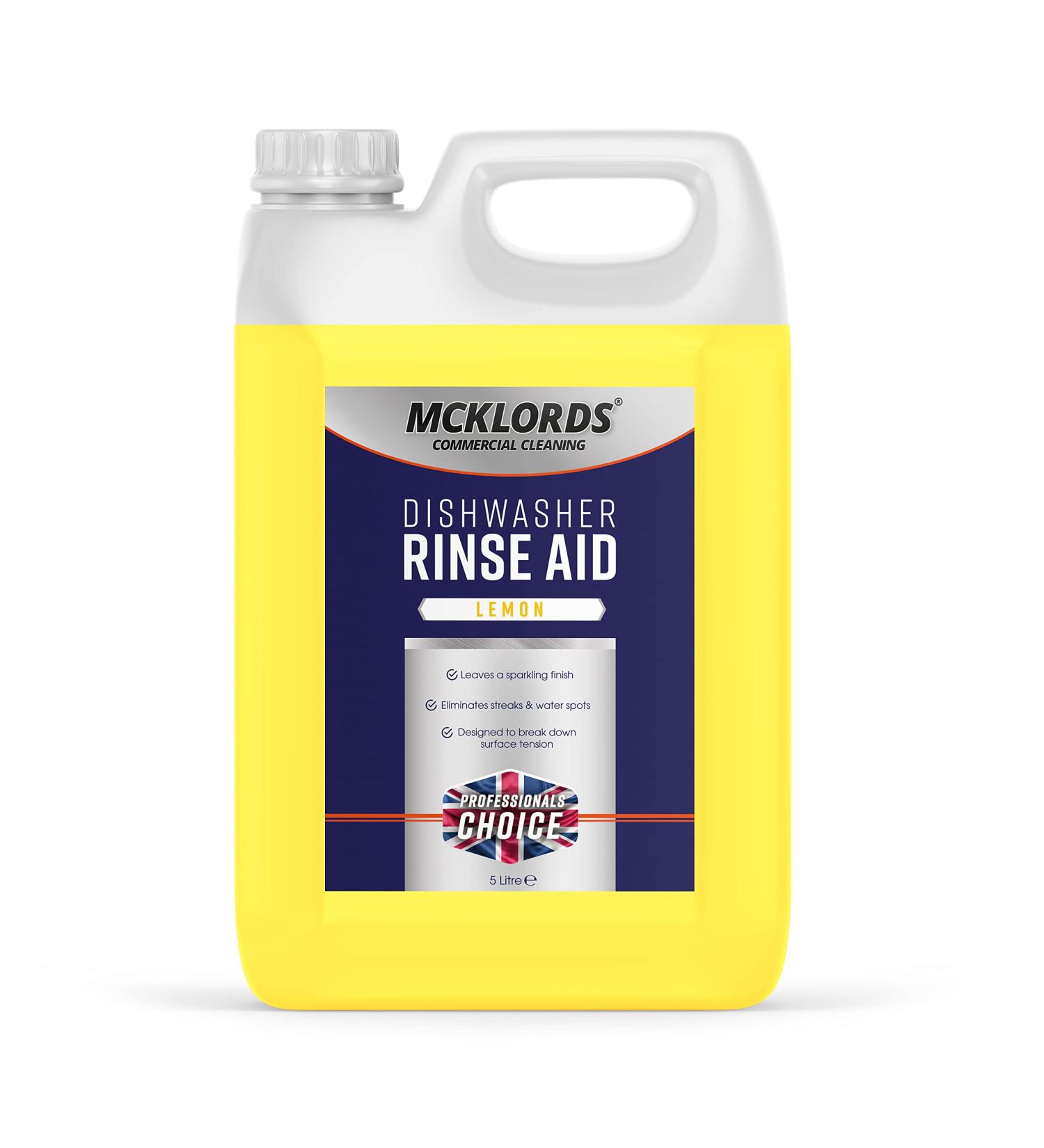 Buy McKLords Commercial Dishwasher Rinse Aid - Lemon Fragrance 5L | Ideal for International Shipping - Buy Online on GoSupps.com