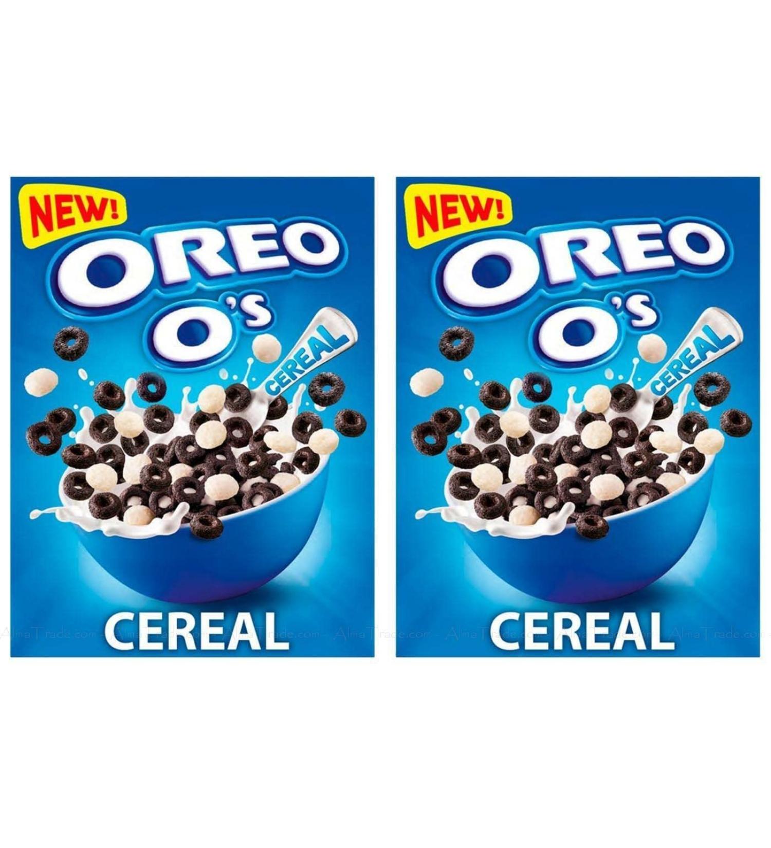 2 x Oreo O's Cereal Cereal with Cocoa and Vanilla Flavour | Enriched with Vitamins & Iron 350 g Breakfast Cereal | Snack Anytime | Share Pack |Delicious Crunchy Cocoa Hoops | Sold by EPL - Buy Online on GoSupps.com