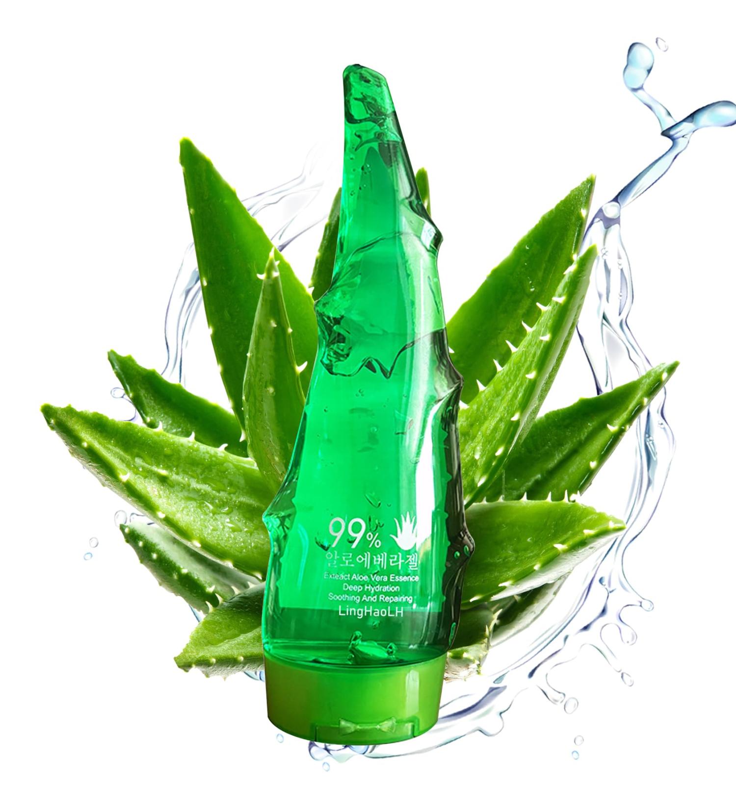 Pure Aloe Vera Gel for Face & Body - Hydrating Travel Size Moisturizer for All Skin Types | Non-Sticky Fast Absorbing Aloe Cream - Buy Online on GoSupps.com