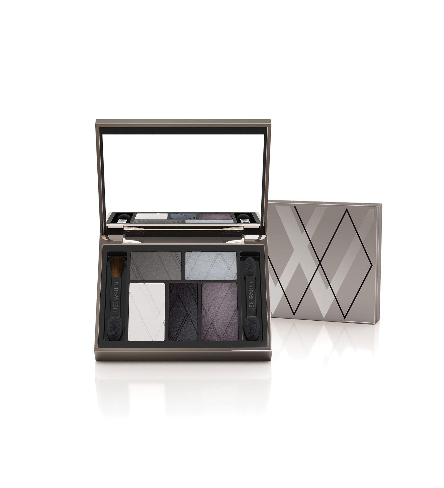 Lise Watier Dress Code 5-Colour Eyeshadow Palette Black Smoking Silky Texture Long-Lasting Matte & Satin Finishes 6 g