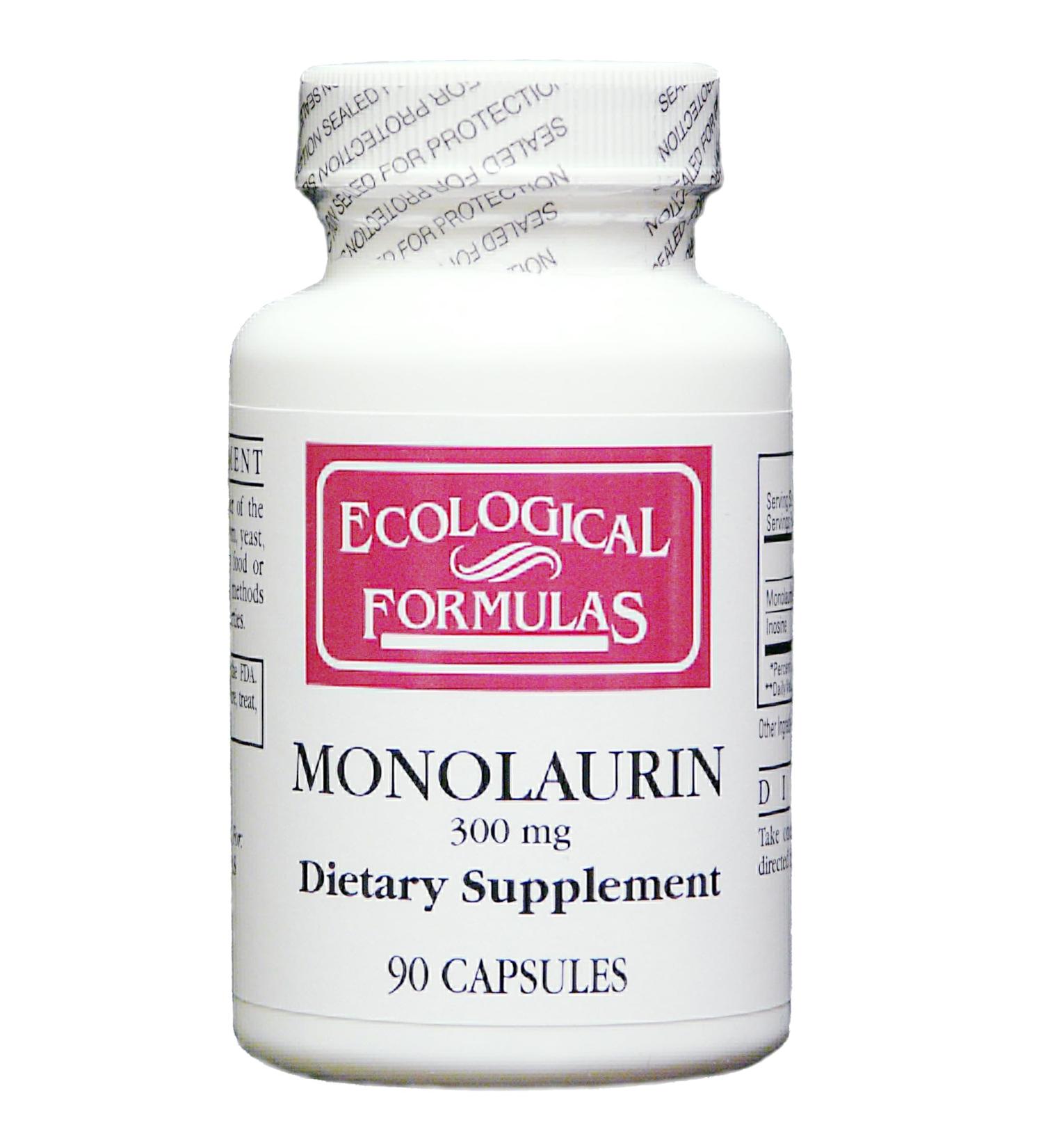 Ecological Formulas Monolaurin 300 mg Tamper Resistant Tearstrip Store and Ship Box 90 Capsules - Buy Online on GoSupps.com