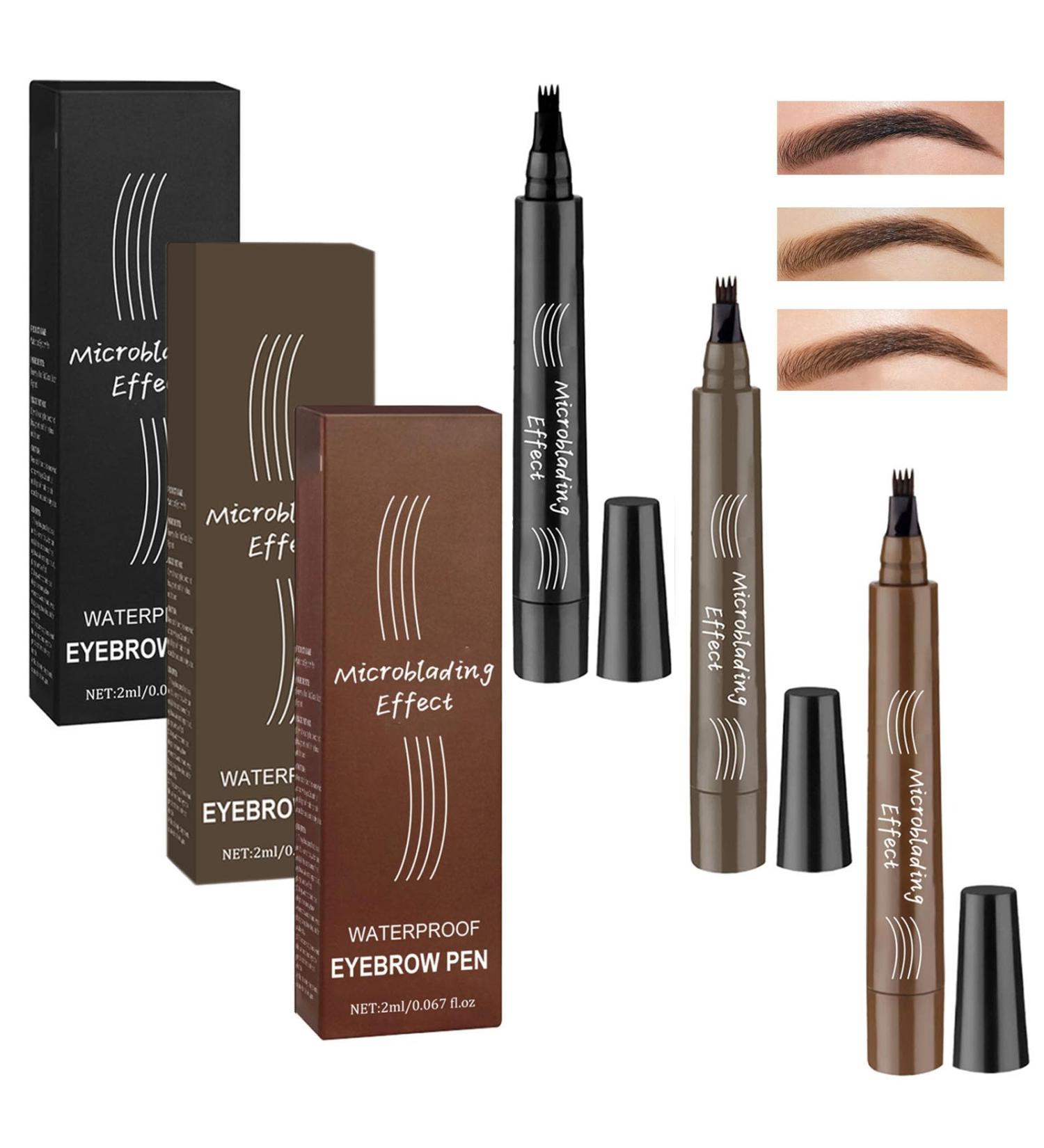 3 PCS Eyebrow Pencil Eyebrow Pen Waterproof Brow pen Microblading Eye Brow Pencils Long Lasting Natural Eyebrow Pen Black & Black-gray & Light Brown 3 count (Pack of 1) 03 Black & Black-gray & Light Brown - Buy Online on GoSupps.com