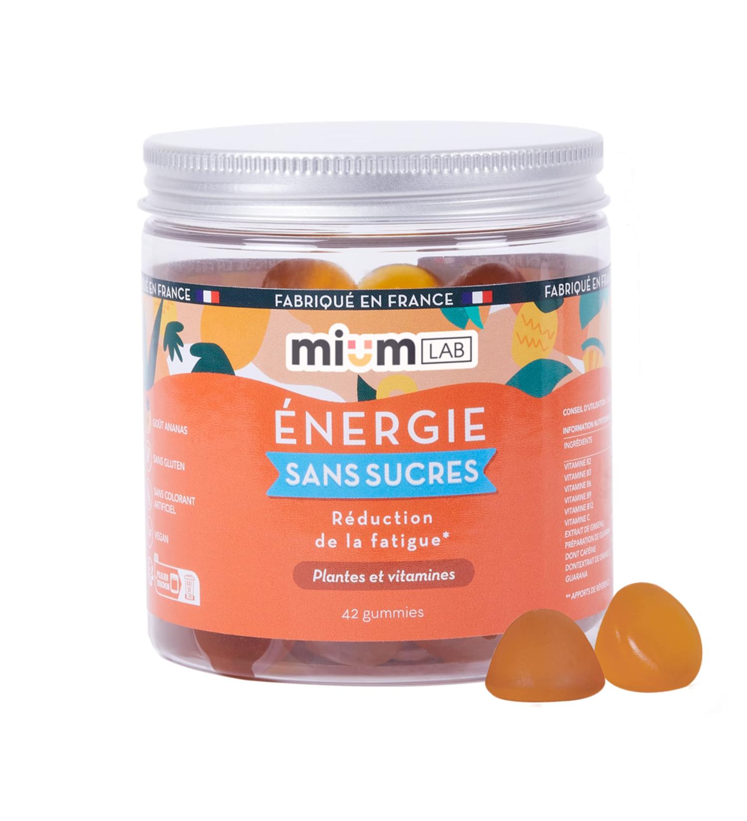 Mium Lab - Energy: Boost Boost & Reduction of Physical & Mental Fatigue - Adaptogenic Plants (Guarana & Ginseng) Caffeine Naturally Present and Vit C - Cure 21 Days - Made in France - Buy Online on GoSupps.com