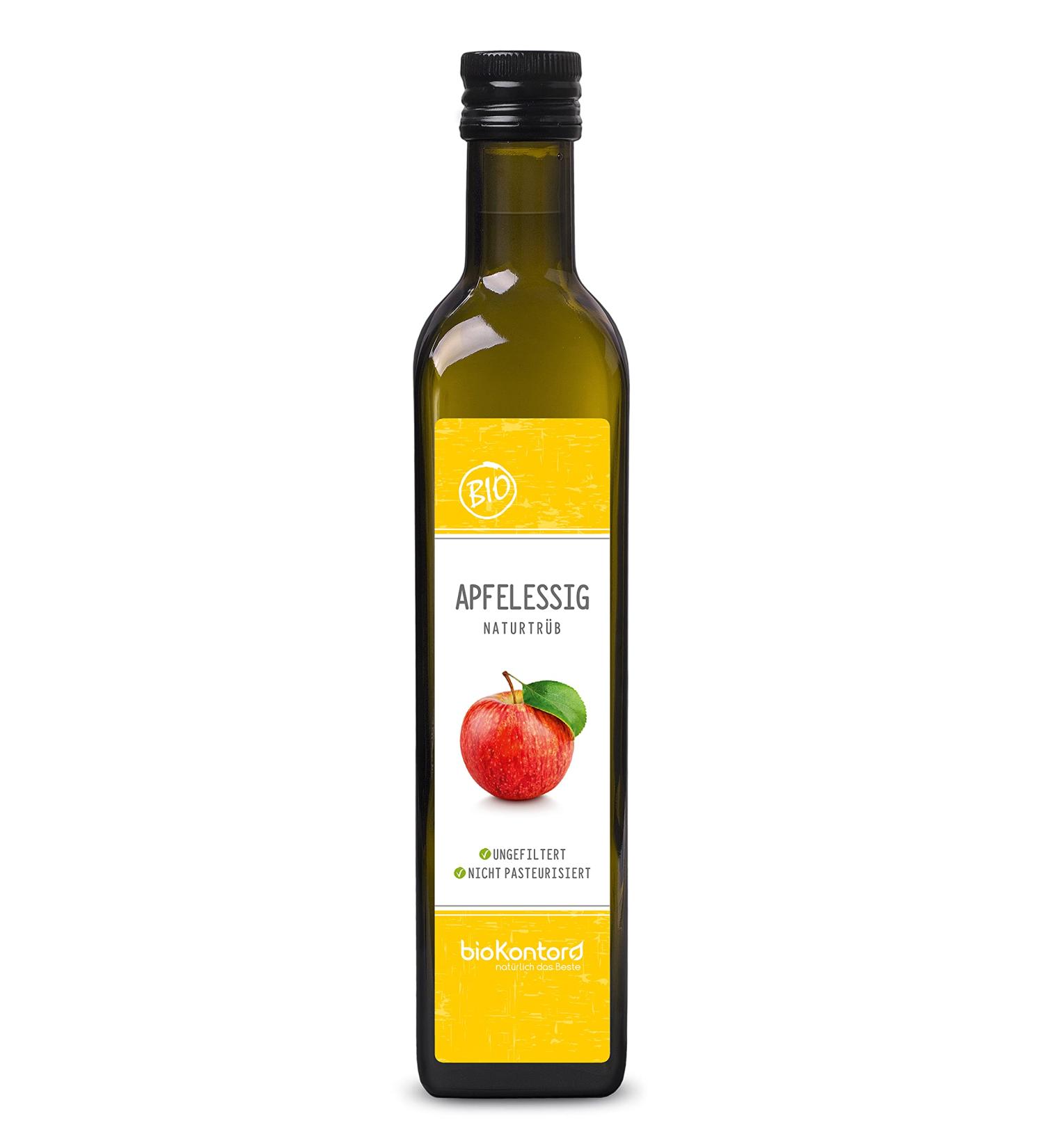 Organic Apple Cider Vinegar 500ml - Unfiltered Unpasteurized & Naturally Cloudy | Biocontor - Buy Online on GoSupps.com