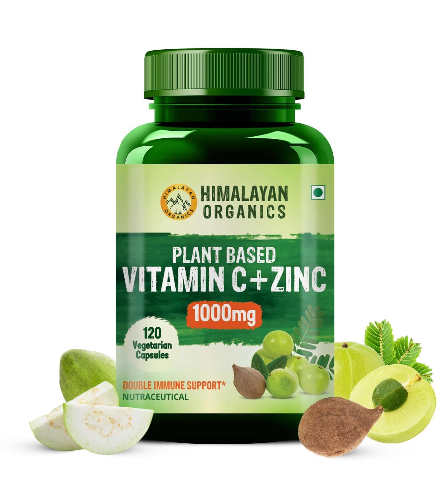 Generic Plant Based Vitamin C with Zinc - 120 Veg Capsules - Buy Online on GoSupps.com