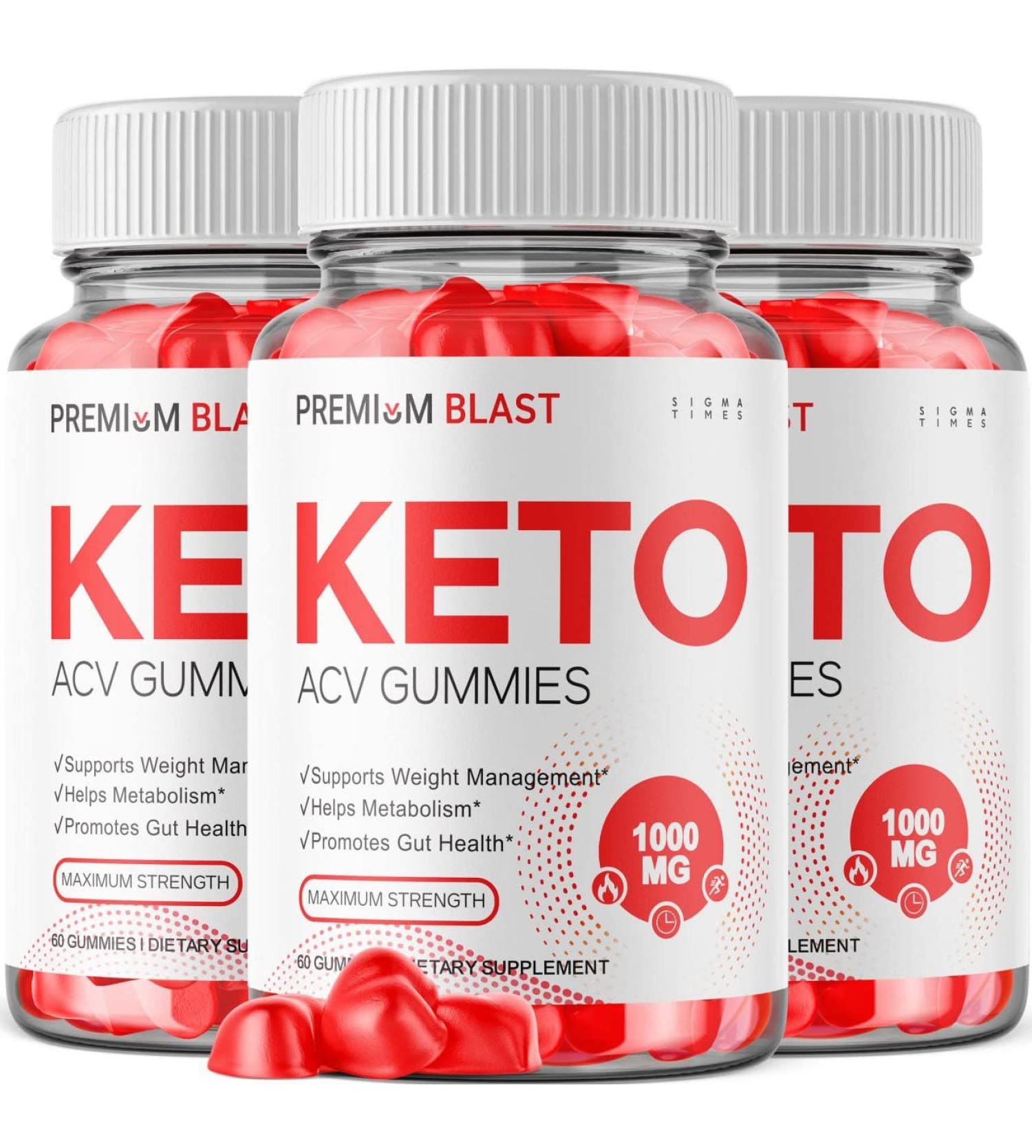 Premium Blast Keto ACV Gummies - Weight Loss Management with Apple Cider Vinegar - 180 Gummies - Buy Online on GoSupps.com