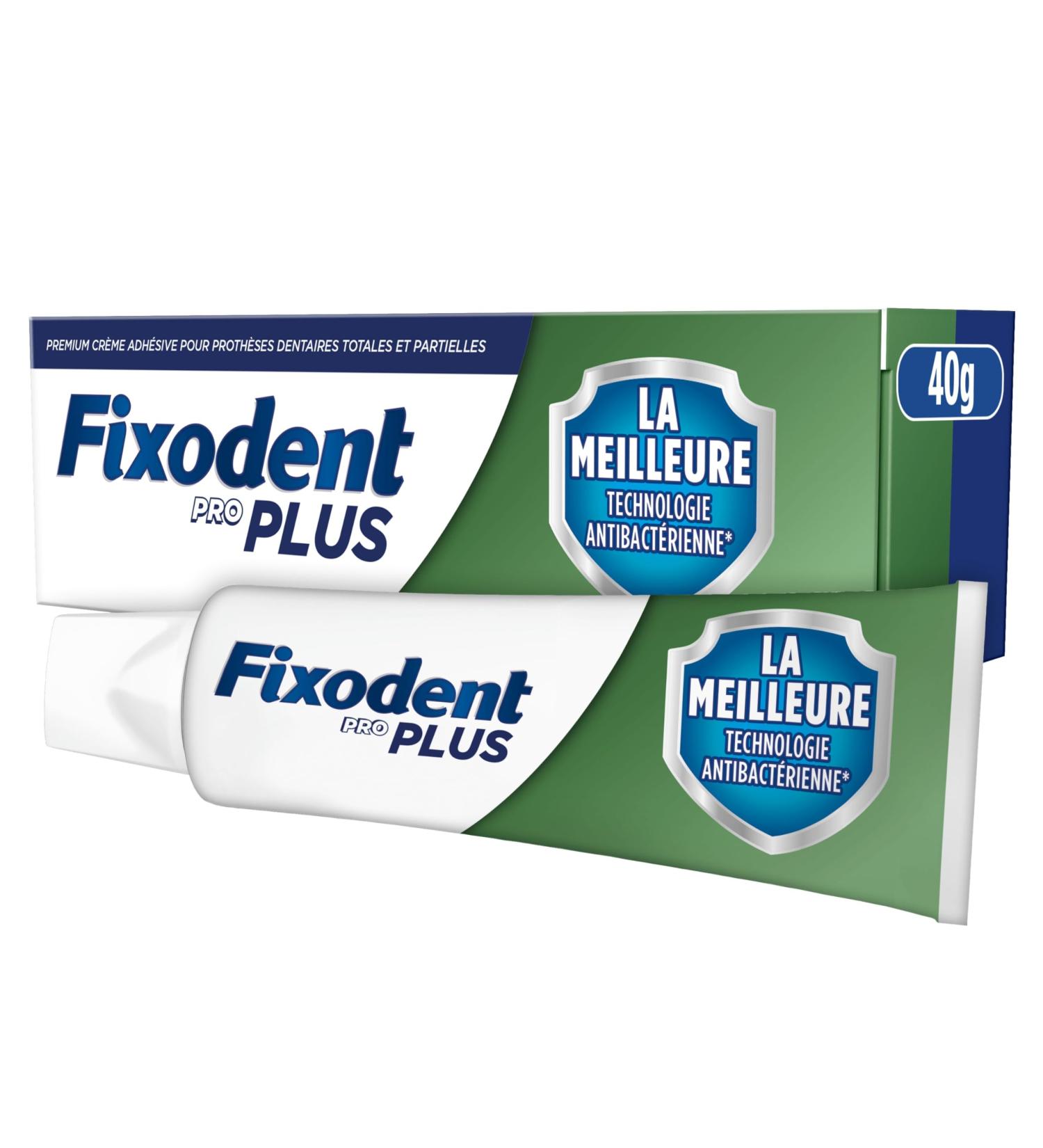 Fixodent Pro Plus La Meilleure Technologie Antibact rienne Cr me Adh sive Pour Proth ses Dentaires 40G - Buy Online on GoSupps.com