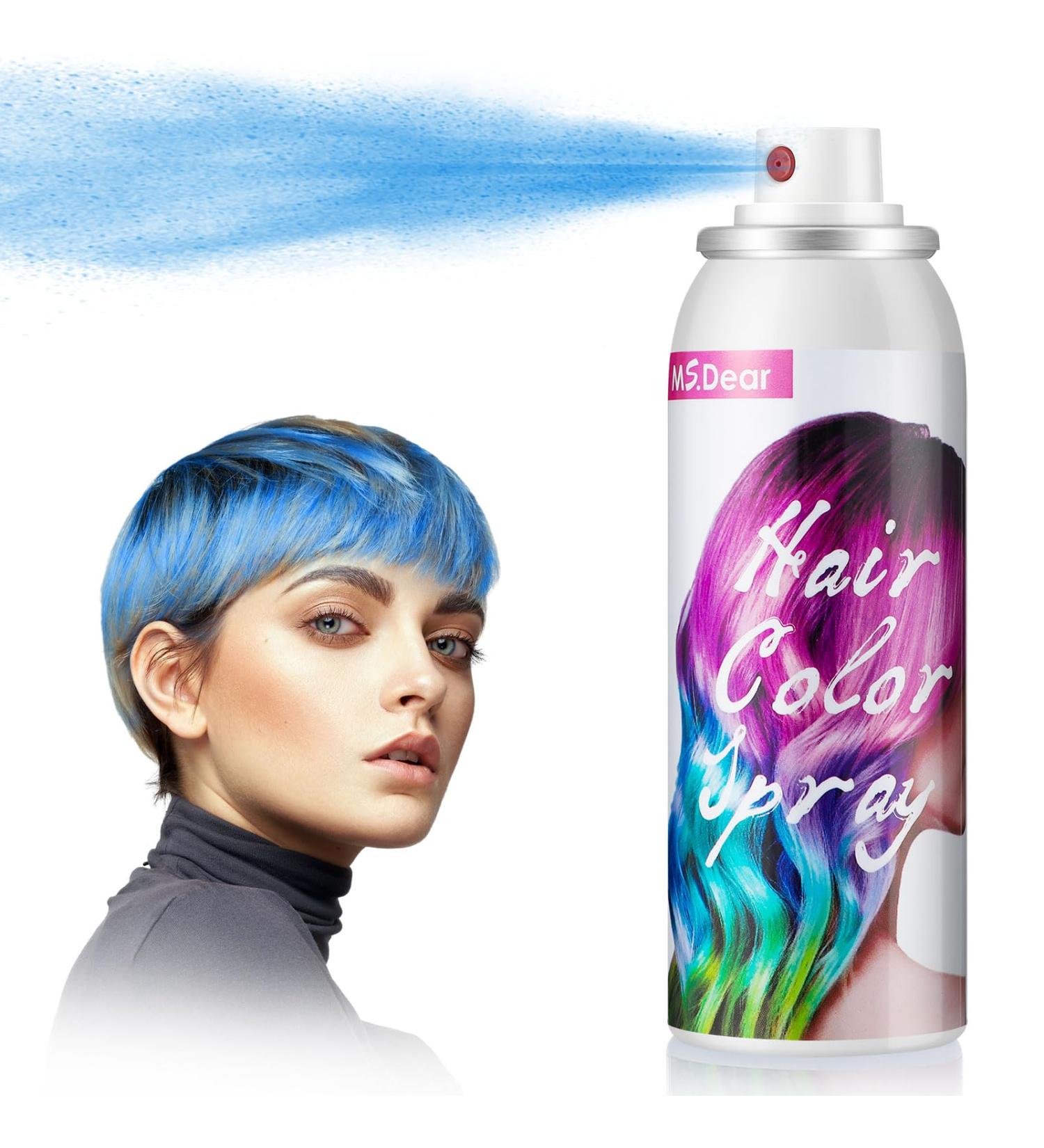 Blue Hair Spray Dye | Temporary Spray-On Color | 1-Day Washable 100ML for Cosplay & Festival - Buy Online on GoSupps.com