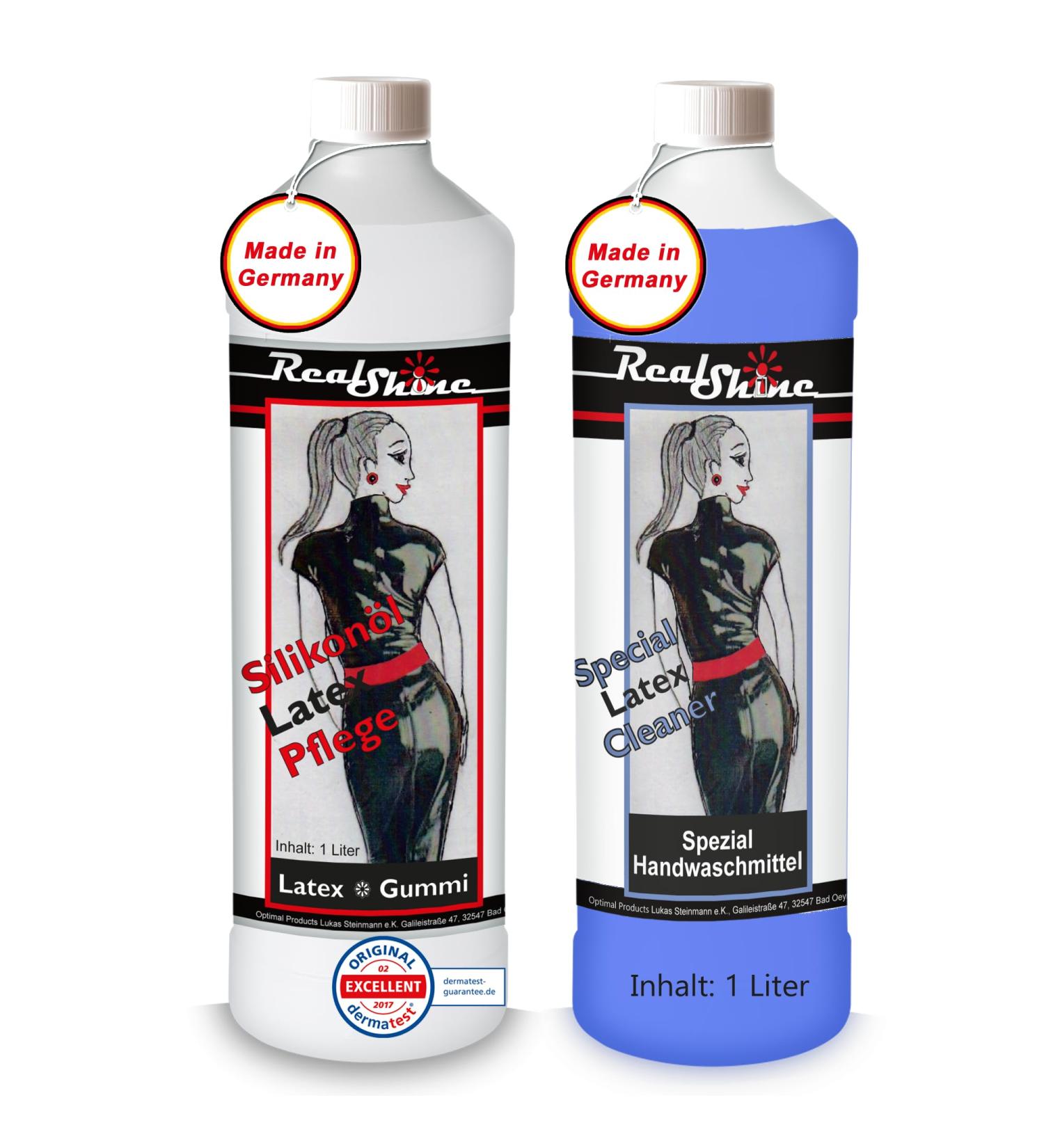 Optimal Products die bessere L sung Latex Care 1 Litre + 1 Litre Latex Cleaner - Buy Online on GoSupps.com