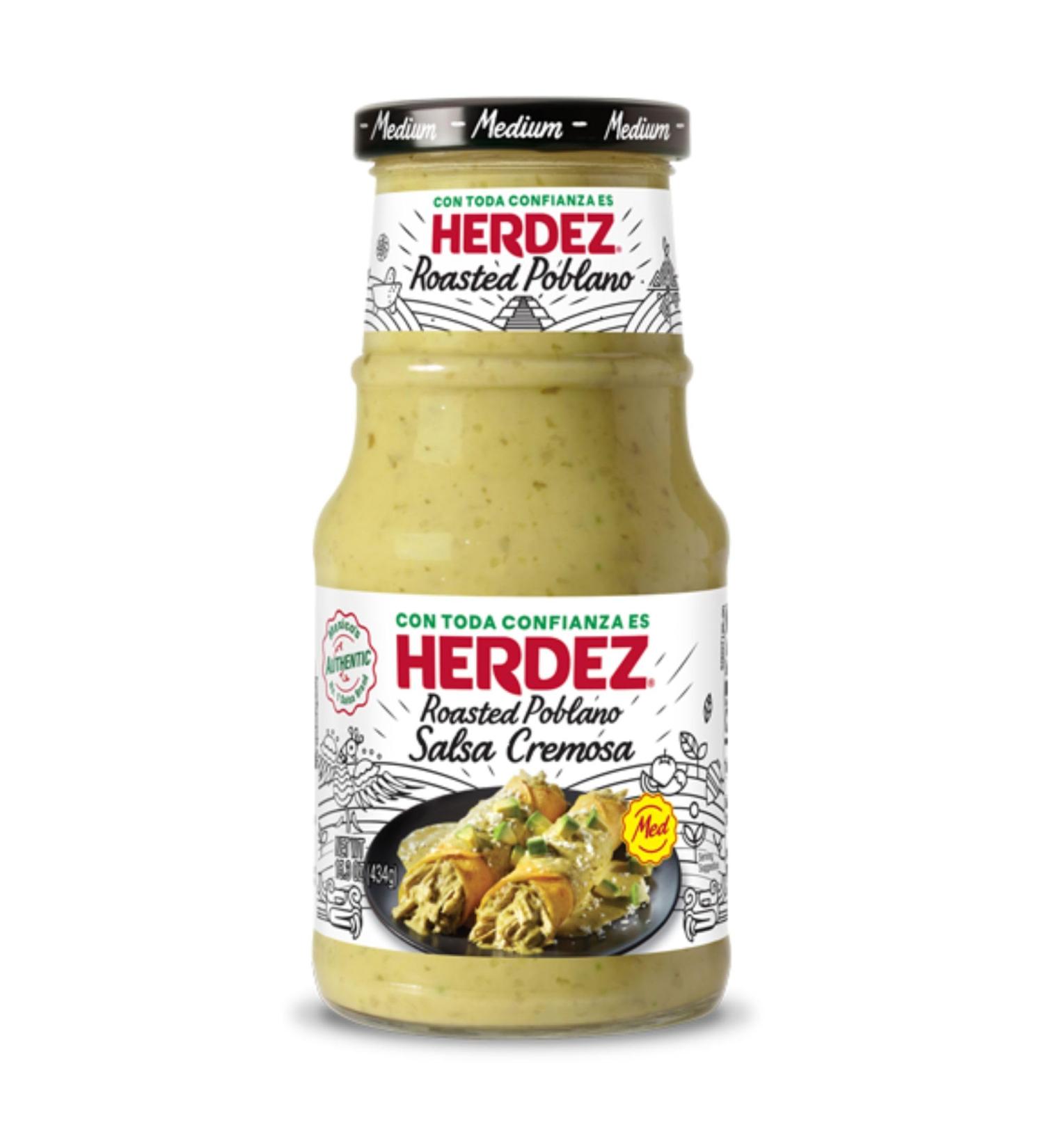 Herdez Creamy sauce with roasted POBLANO CHILI 434g