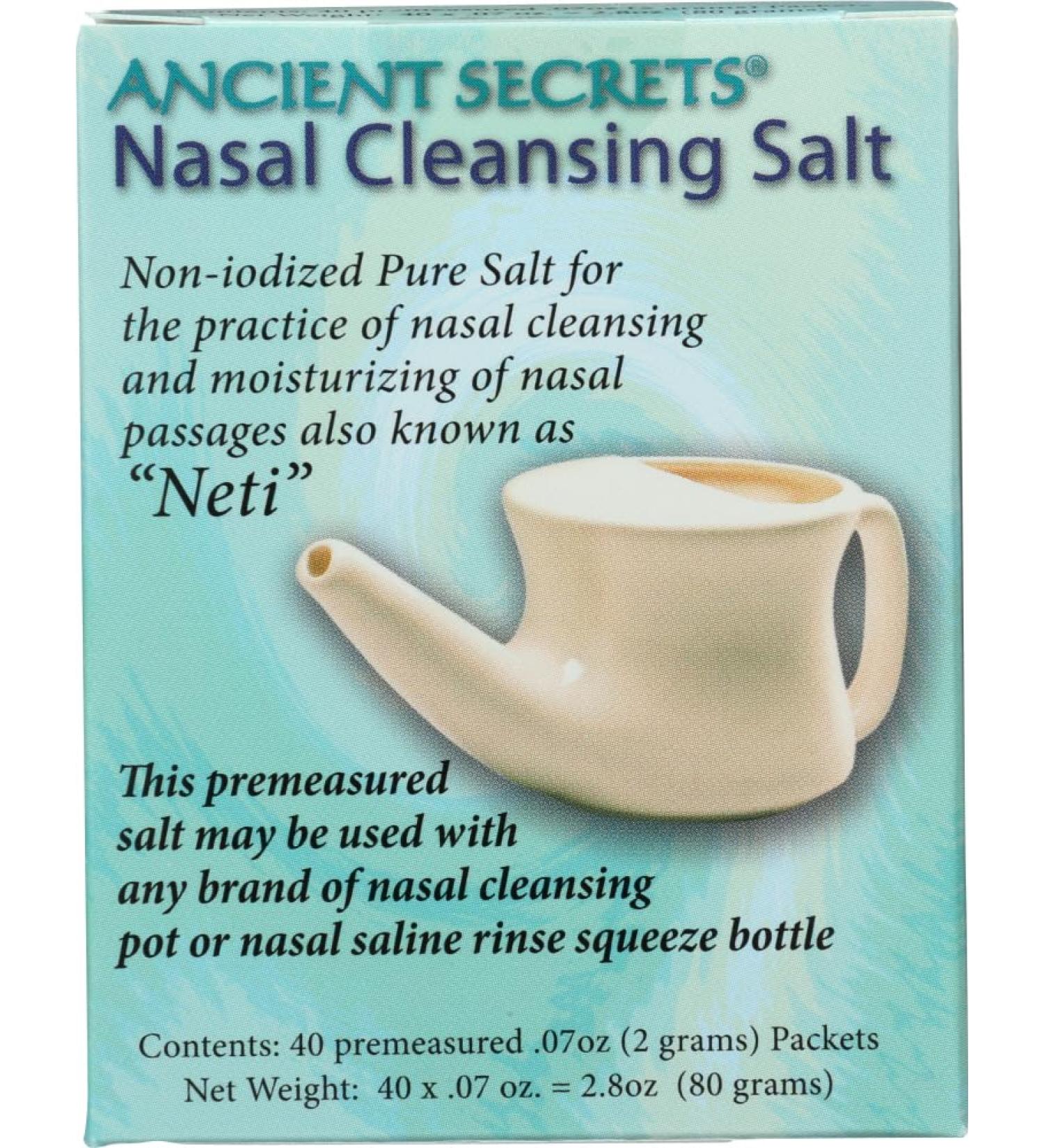 Ancient Secrets Nasal Cleansing Salt Packets - 40 Packets - Buy Online on GoSupps.com