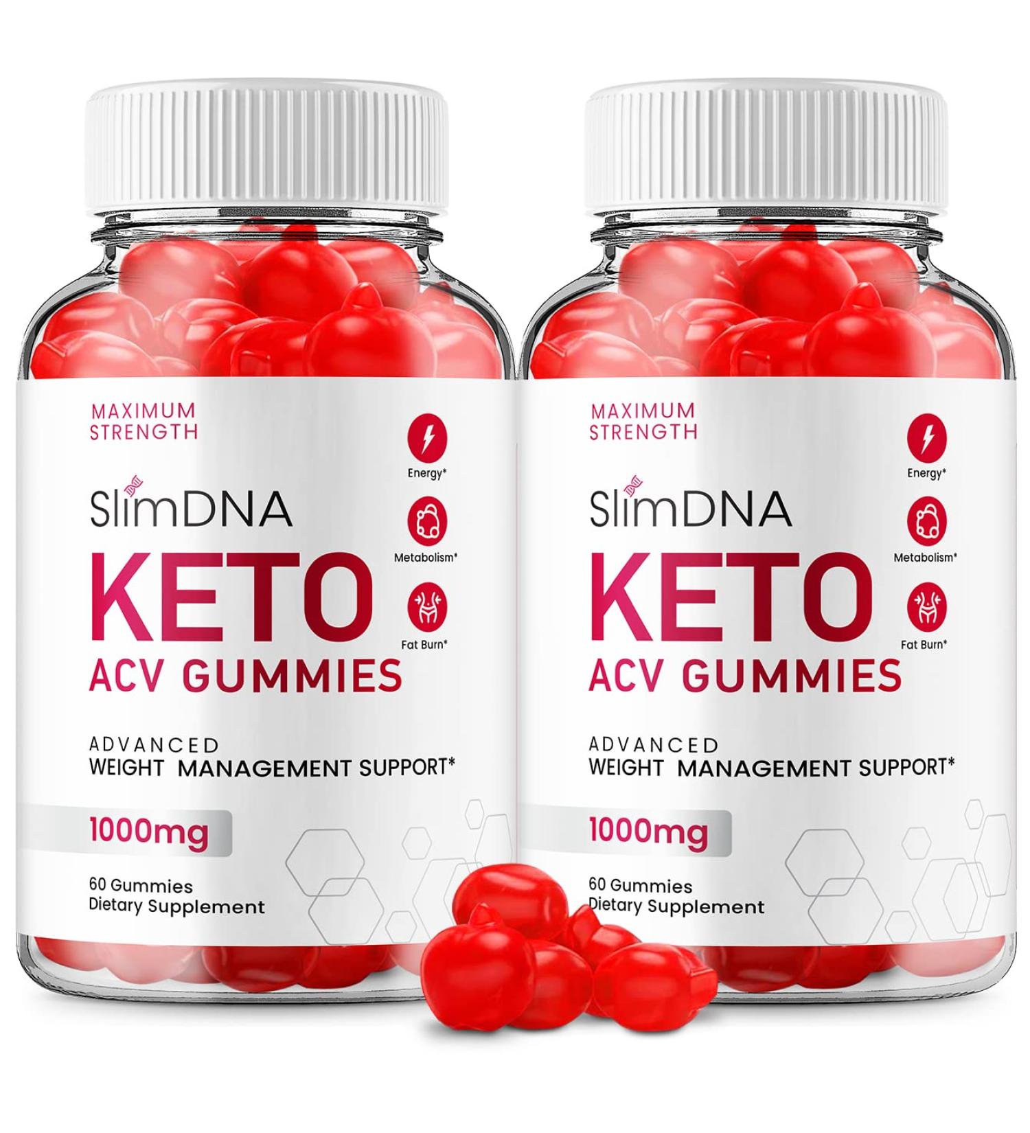 2 Pack Slim DNA ACV Keto Gummies - Advanced Keto Formula with Apple Cider Vinegar - B12 Beet Root Juice for Men and Women (120 Gummies) - Buy Online on GoSupps.com