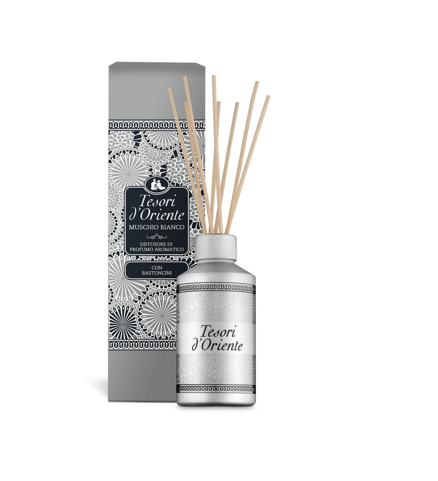 Buy Tesori d Oriente Muschio Bianco Aromatic Diffuser with Sticks 200ml - Best International Shipping & Quality Fragrance - Buy Online on GoSupps.com