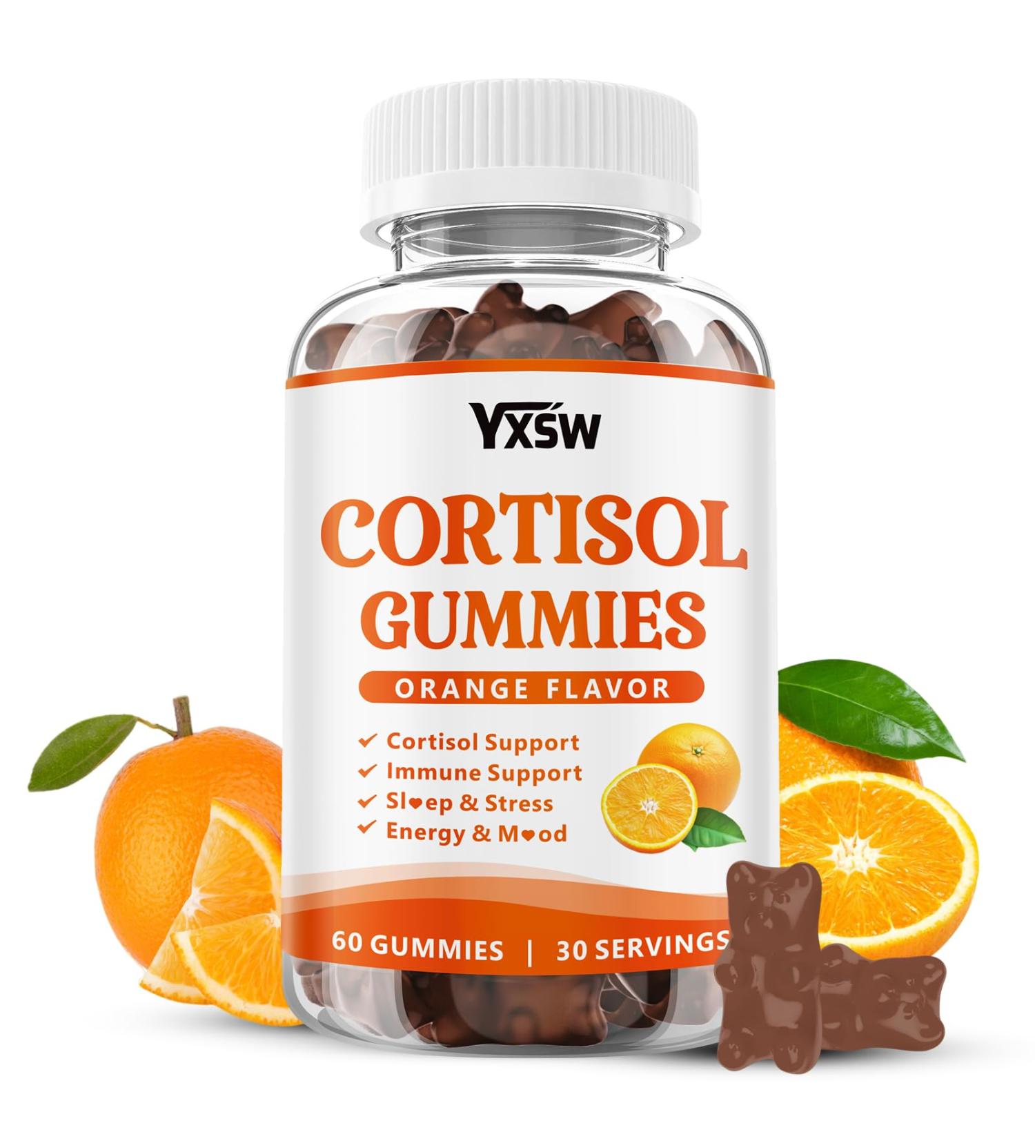 Cortisol Supplements Gummies for Women Sugar-Free Cortisol Gummies with Magnesium Glycinate Ashwagandha Rhodiola Rose for Relaxation Focus Zzz Support Orange Flavor 60 Count 60 Count (Pack of 1) - Buy Online on GoSupps.com