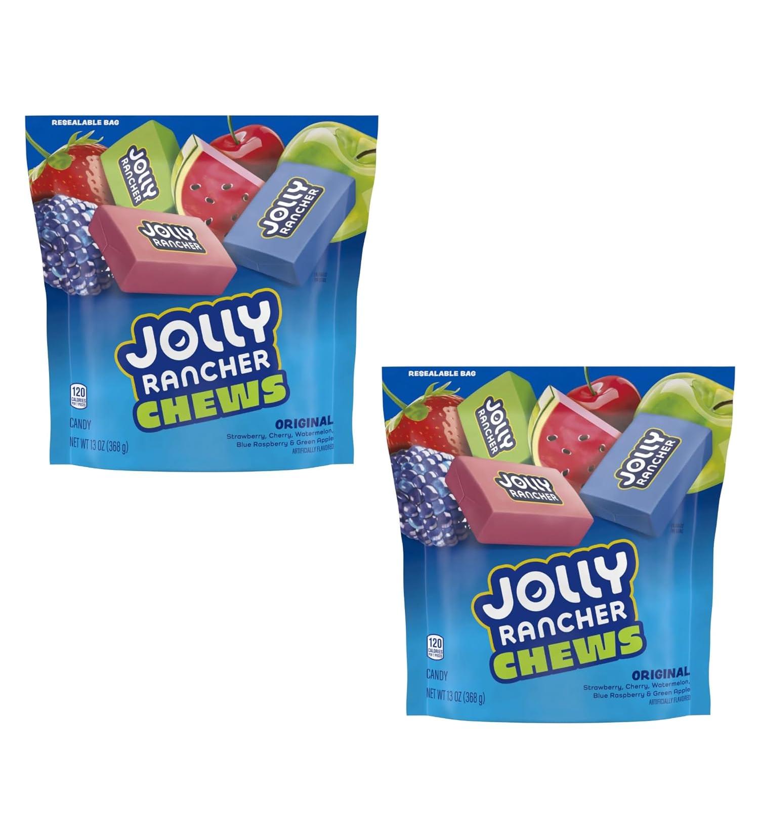 Jolly Rancher Assorted Fruit Chews - Original Flavors - Resealable Bags - Pack of 2-13 oz Bags - Buy Online on GoSupps.com