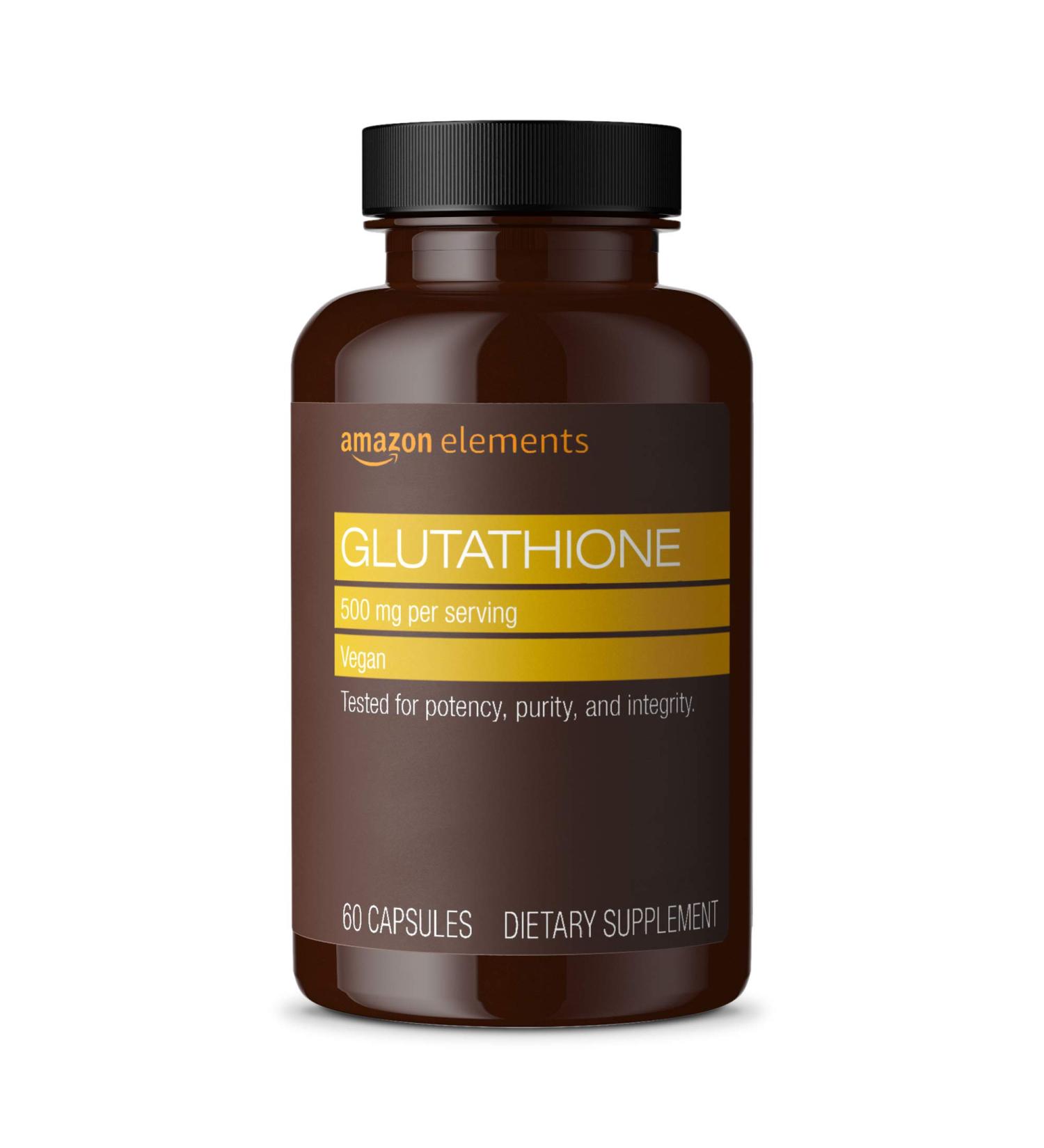 Amazon Elements Glutathione Vegan 500mg per Serving 60 Capsules - Buy Online on GoSupps.com